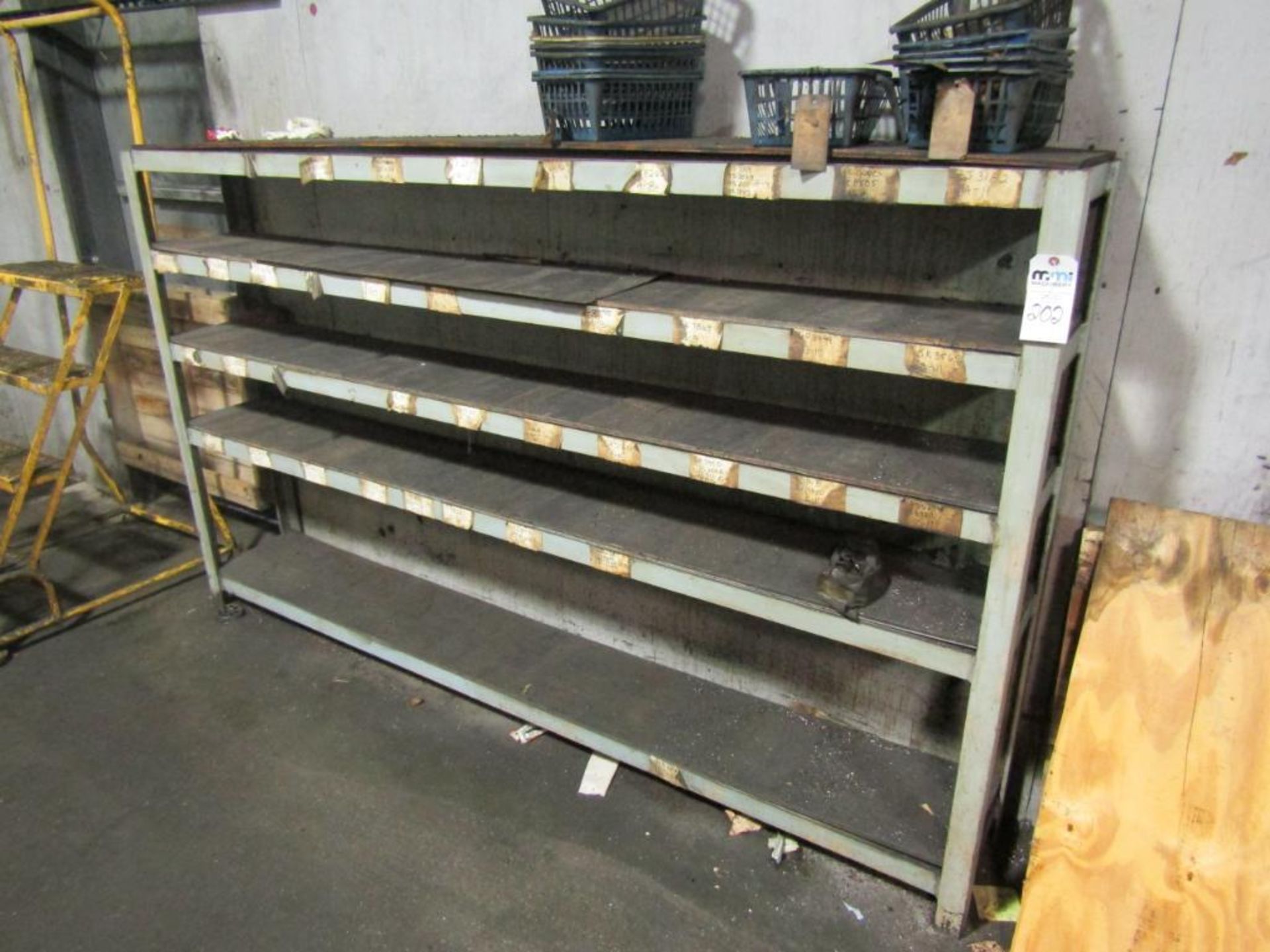 5-Tier Steel Framed Shelving Unit; 91" x 12" x 55" (LxWxH)