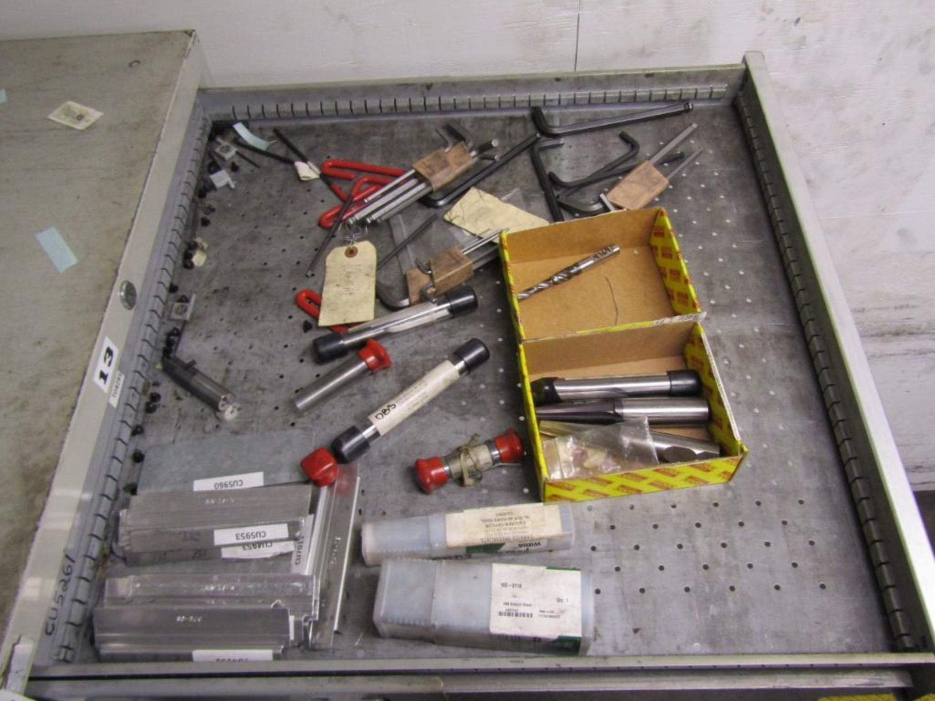 13-Drawer Heavy Duty Parts Cabinet; with Remaining Contents to Include Custom Tooling, Taps, Endmill - Image 2 of 9