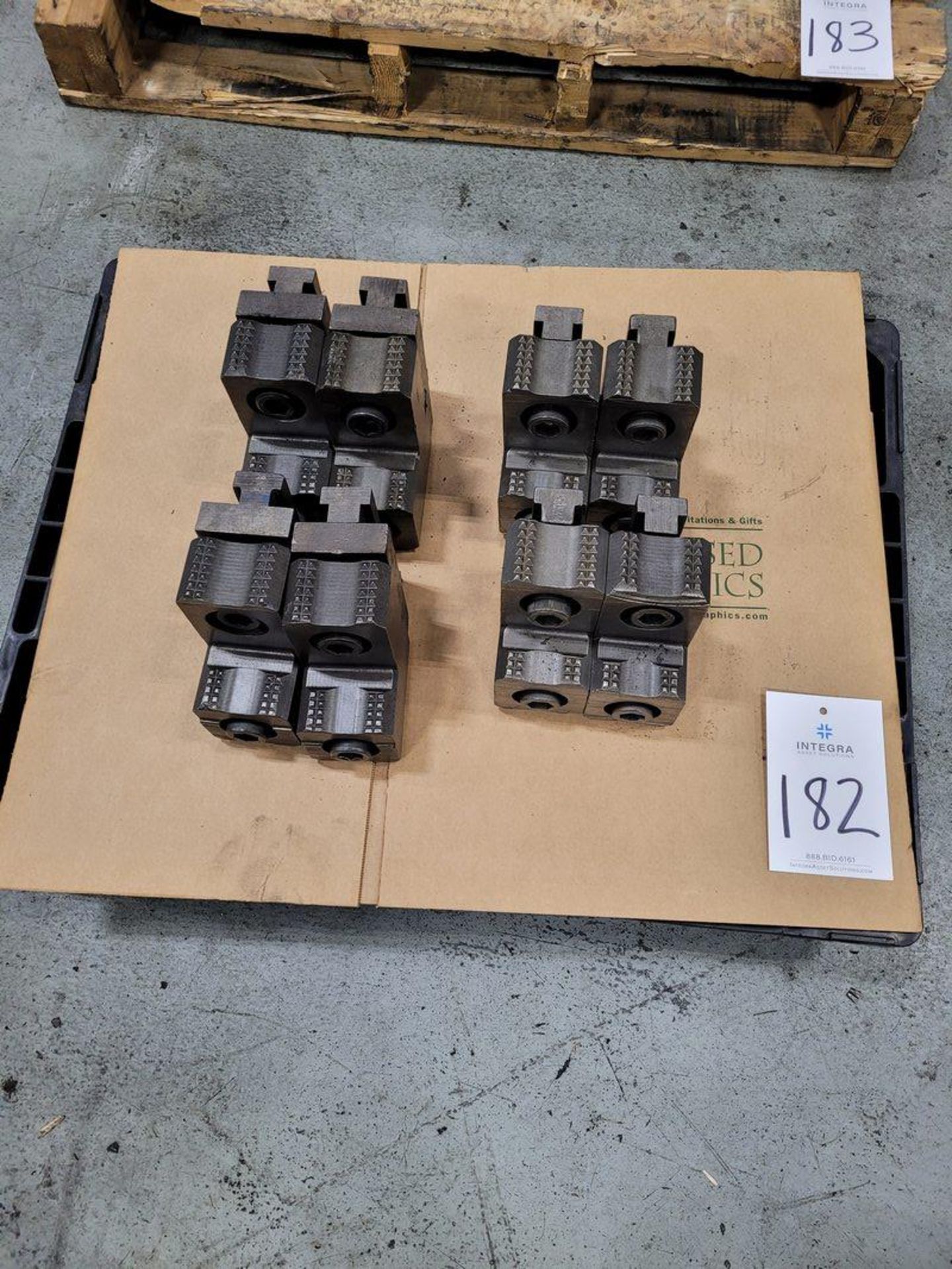 Pallet of (8) Setup Chuck Jaws for Bullard Vertical Turning Lathe