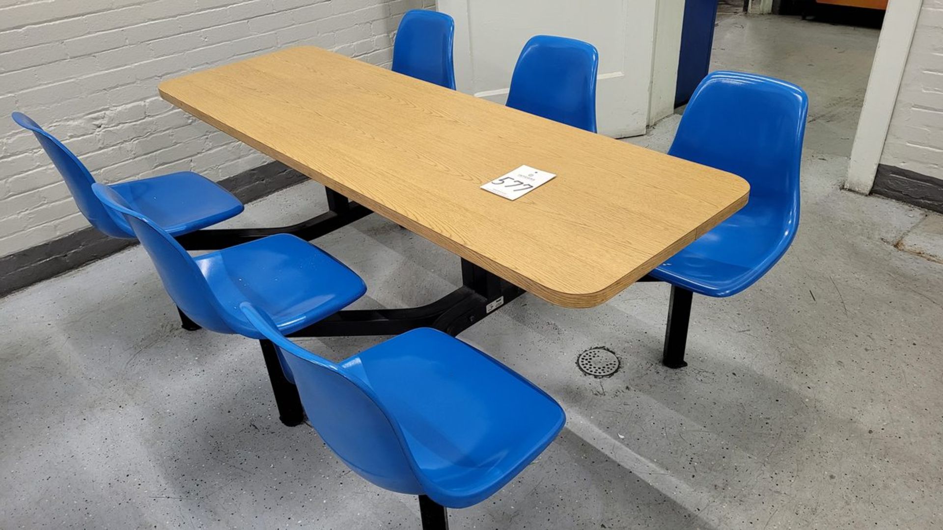 Cafeteria Table, 72" x 24" with (6) Swivel Seats