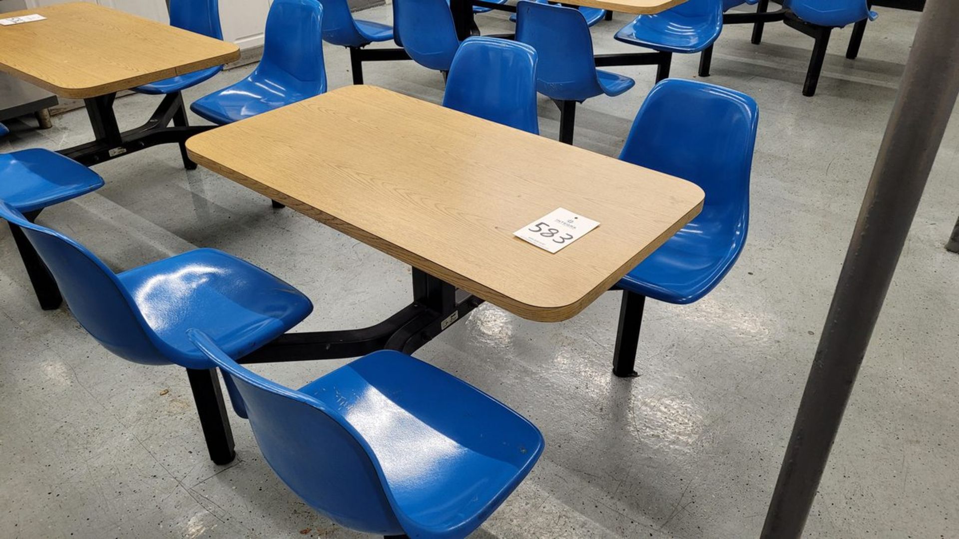 Cafeteria Table, 44" x 24" with (4) Swivel Seats