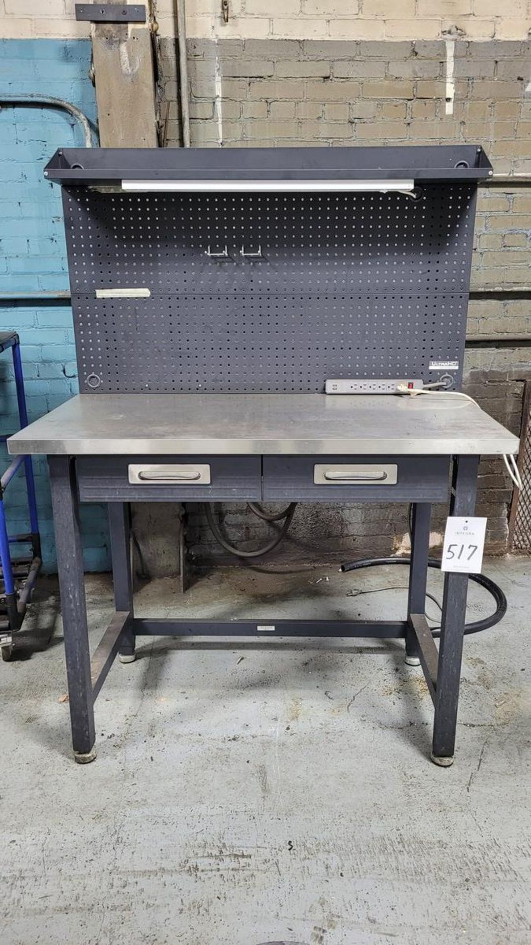 Ultra HD Metal Work Bench 24" x 48" with (2) Drawers and Light