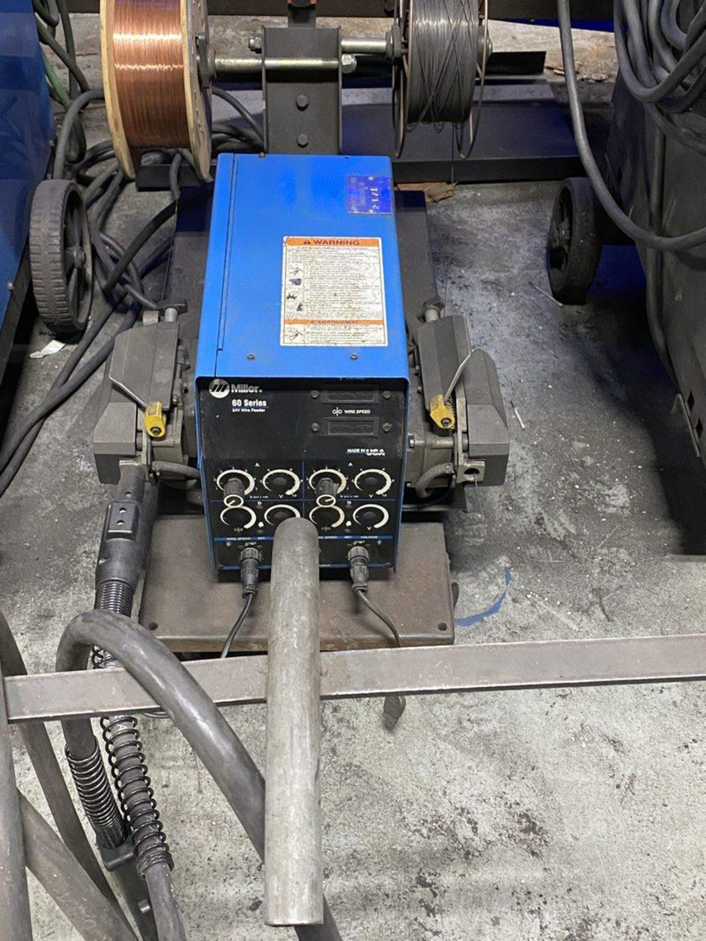 Miller Deltaweld 652 652-Amp Mobile Welder, S/N KJ188390, with 60 Series Wire Feeder - Image 8 of 8