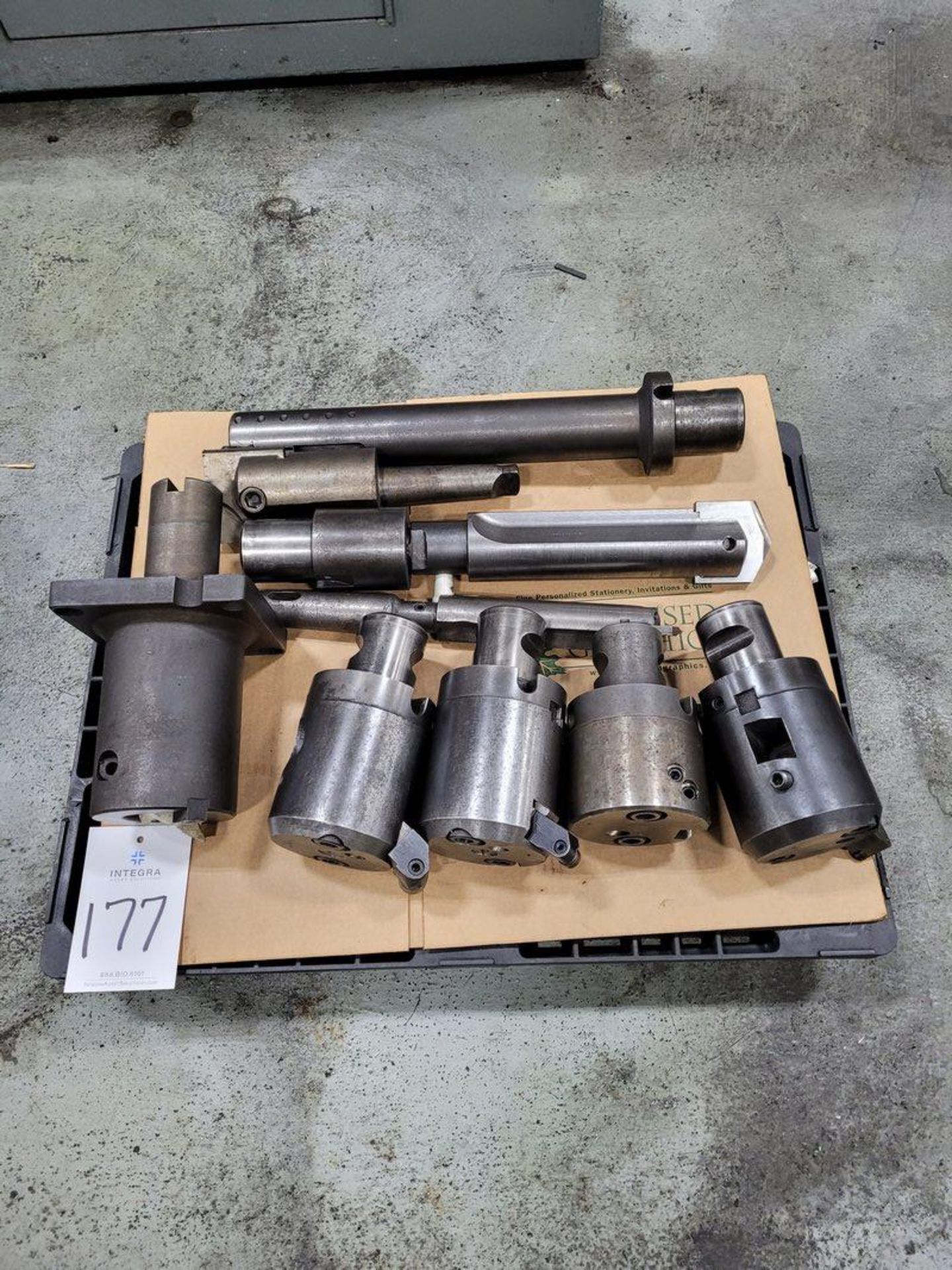 Pallet of (9) Tool Holders for Giddings & Lewis Vertical Turning Lathe