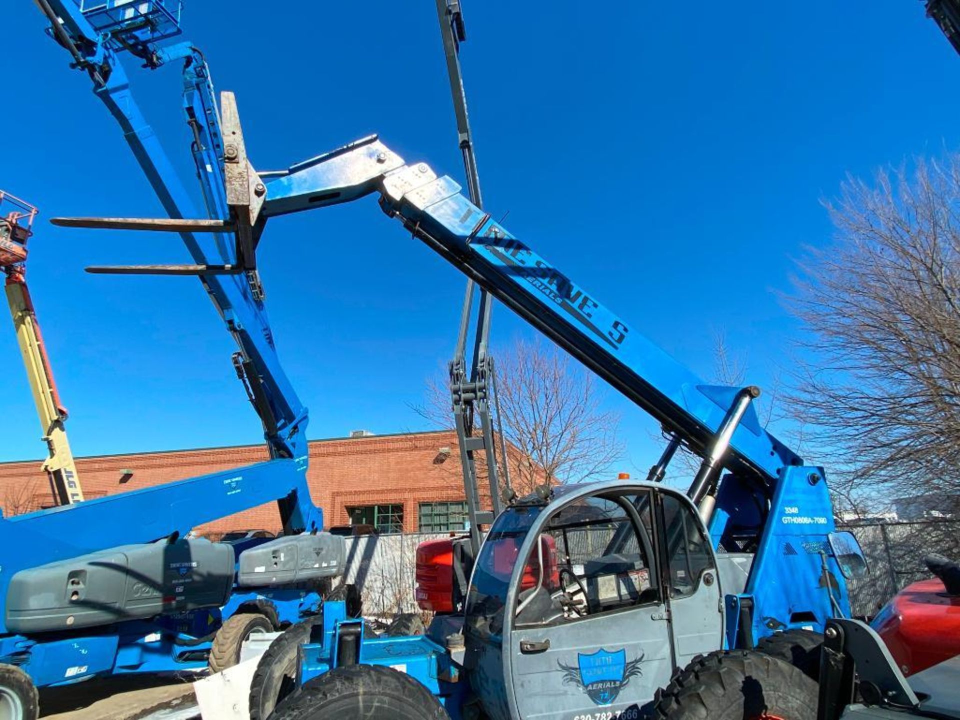 Genie GTH844 Rough Terrain Telehandler (S/N GTH0806A-7090, Year 2006), with 8,000 Lb. Lifting - Image 4 of 8