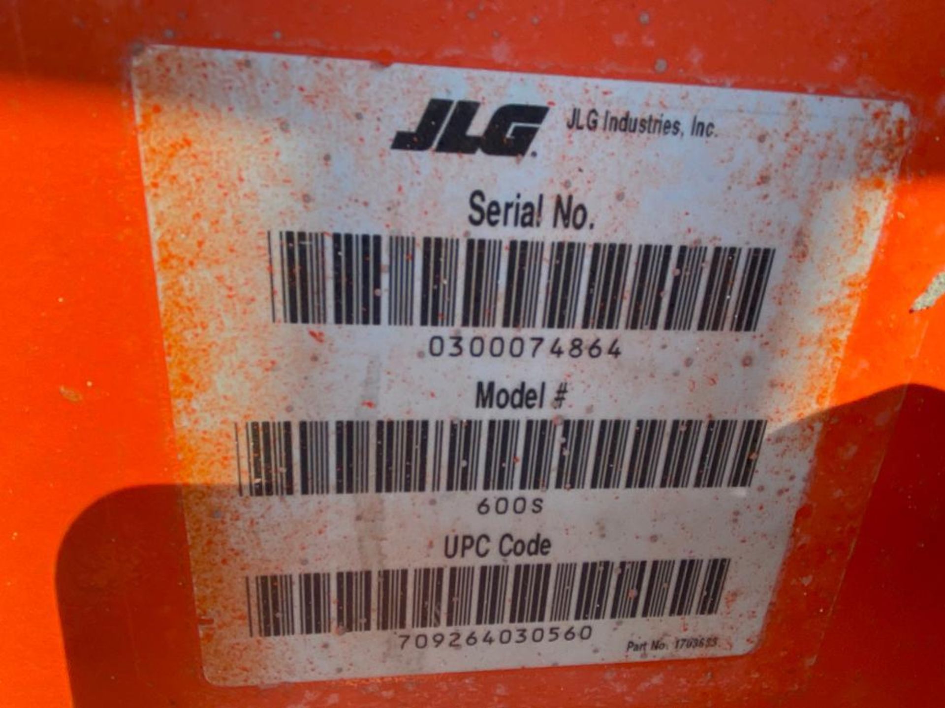 JLG 600S Rough Terrain Boom Lift (S/N 300074864, Year 2004), with 60' Platform Height, 49.47' - Image 12 of 13