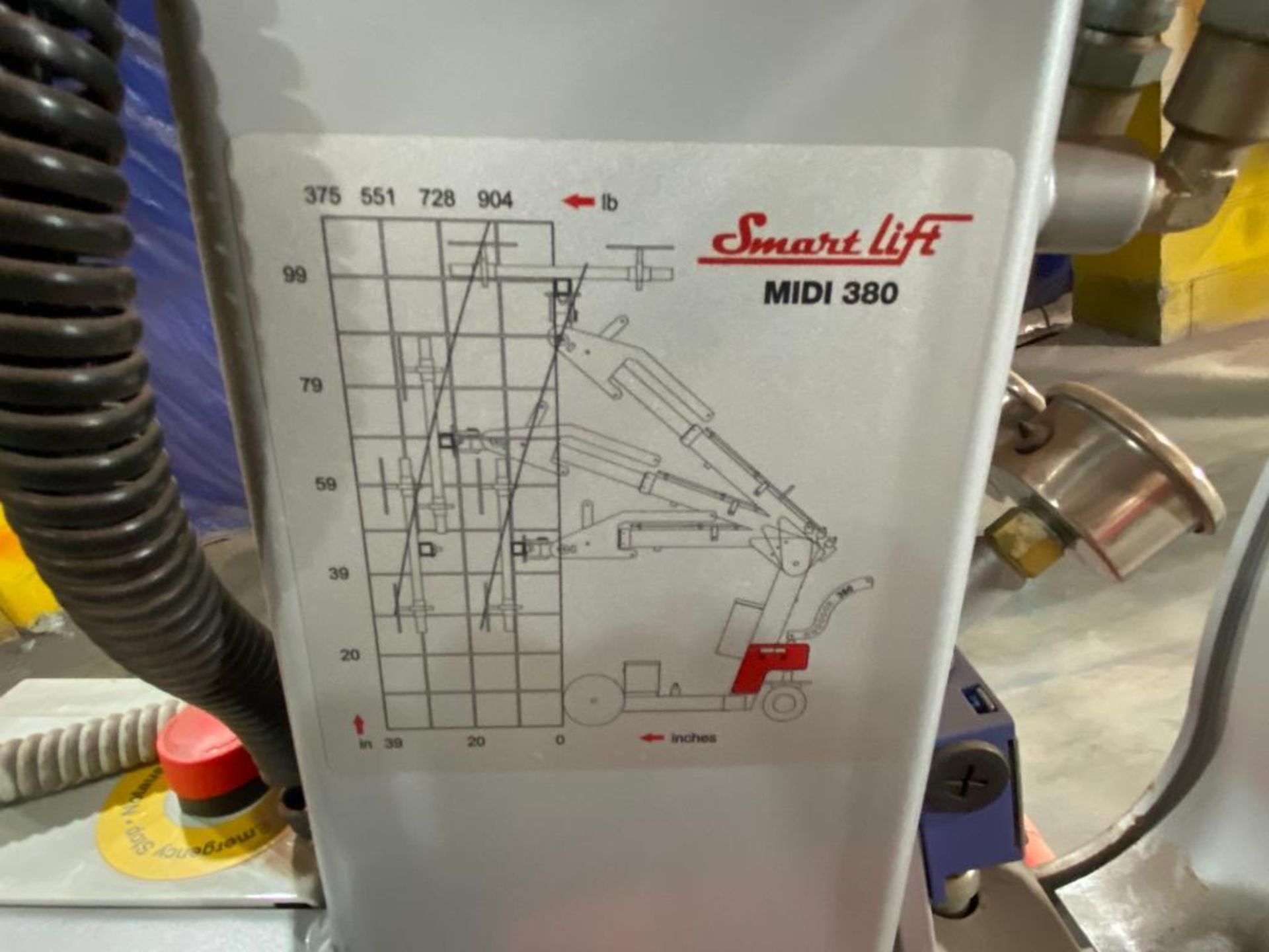 Smart Lift SL 380 Midi Indoor Panel Lift (S/N 3165, Year 2019), with 837 Lb. Lift, 39" Reach, (4) - Image 3 of 8