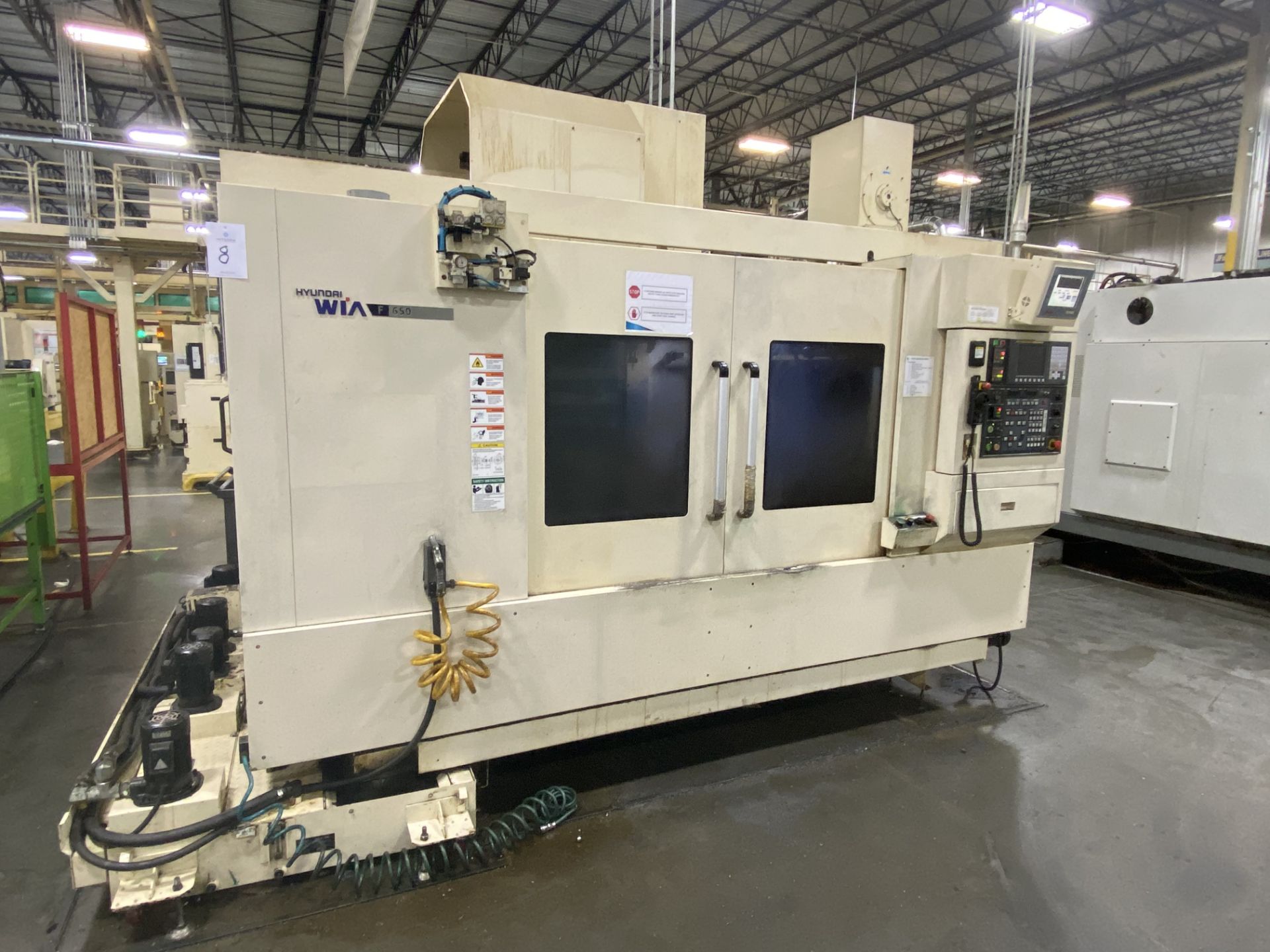 Hyundai Wia F650 3-Axis CNC Vertical Machining Center, S/N G3686-1175, 2015, with 63" x 25" Table,