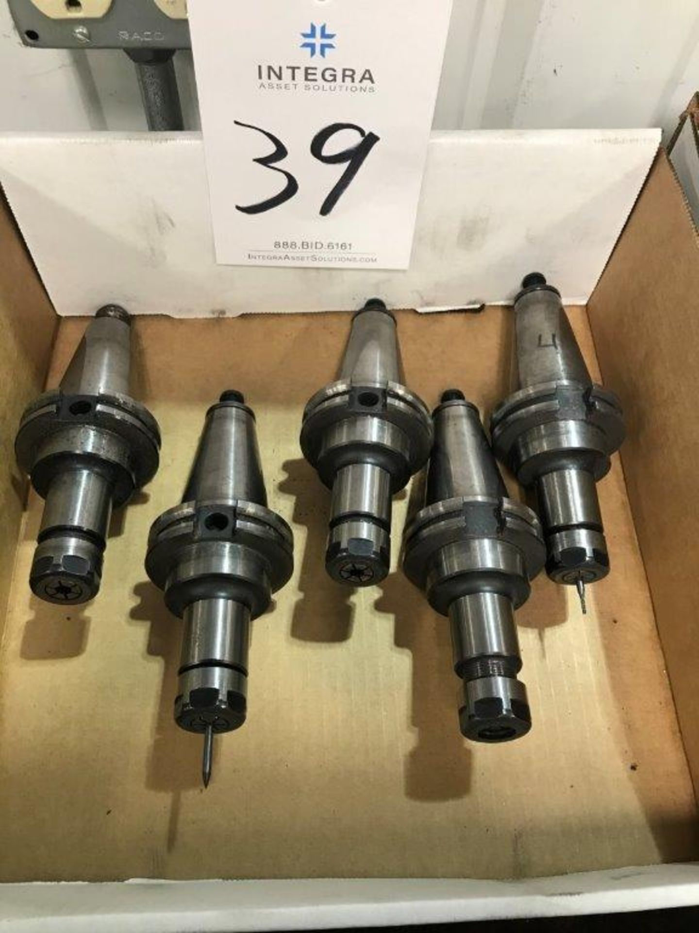 Lot of (5) CAT 40 Taper Collet Tool Holders