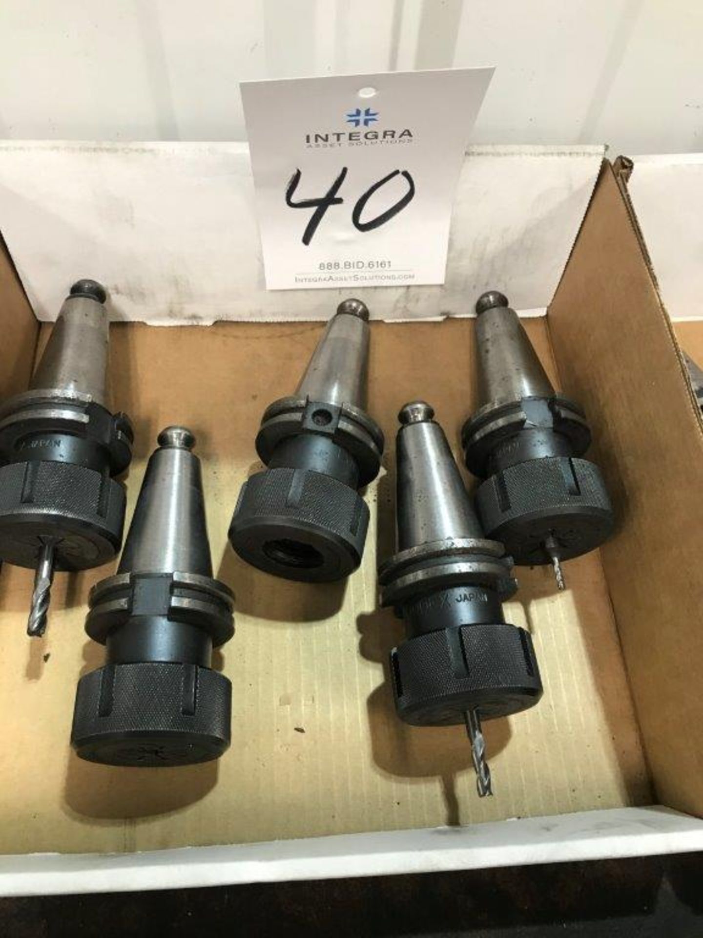 Lot of (5) CAT 40 Taper Collet Tool Holders
