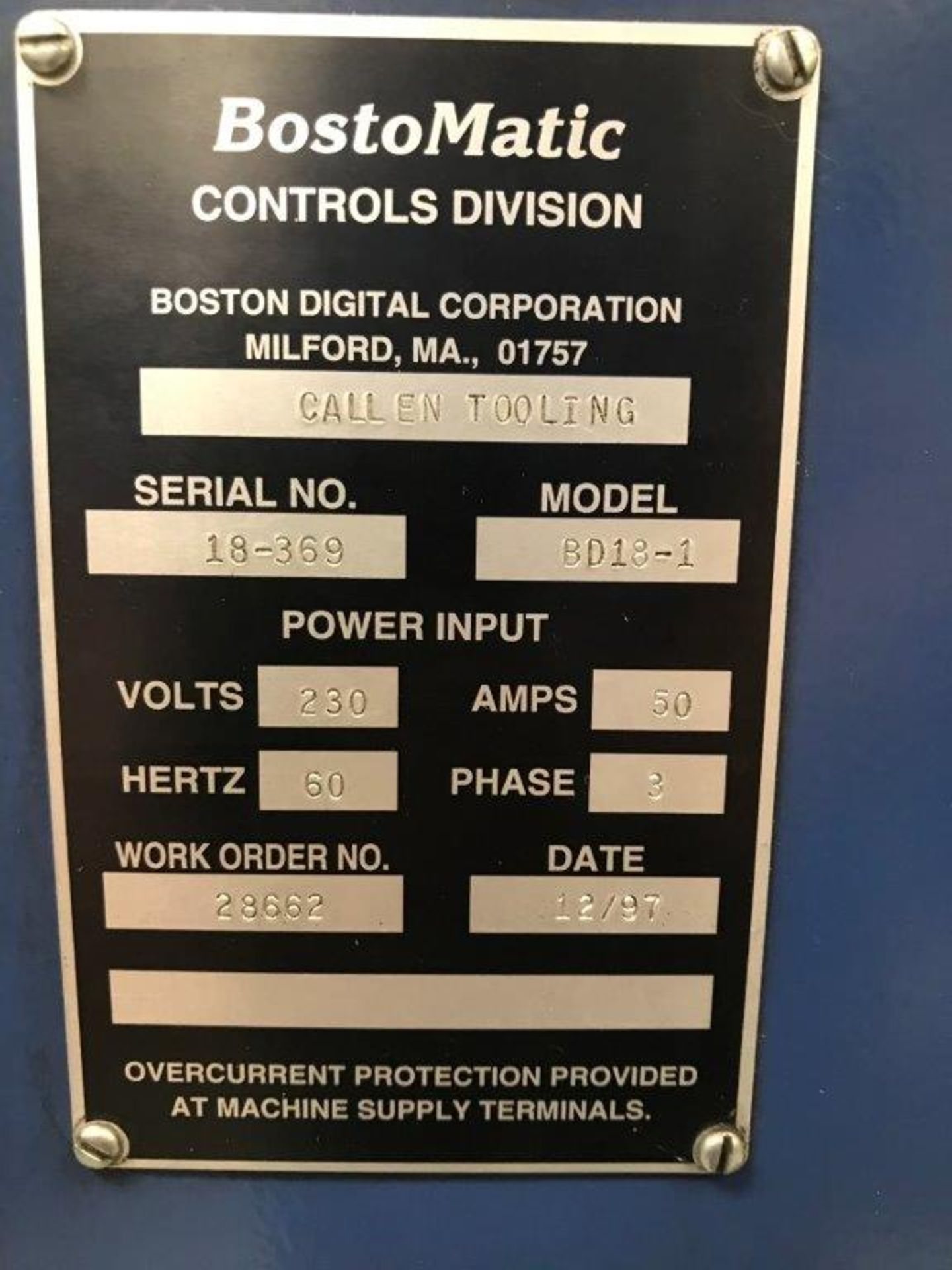 BostoMatic BD-18-1 CNC Vertical Machining Center - Image 7 of 9