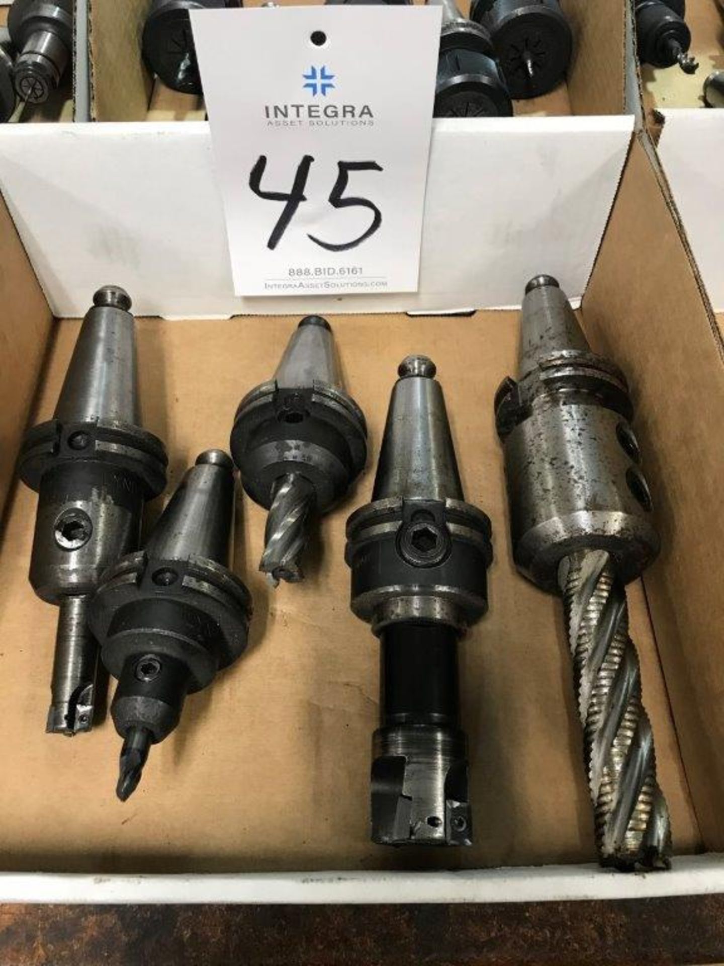 Lot of (5) CAT 40 Taper End Mill Tool Holders