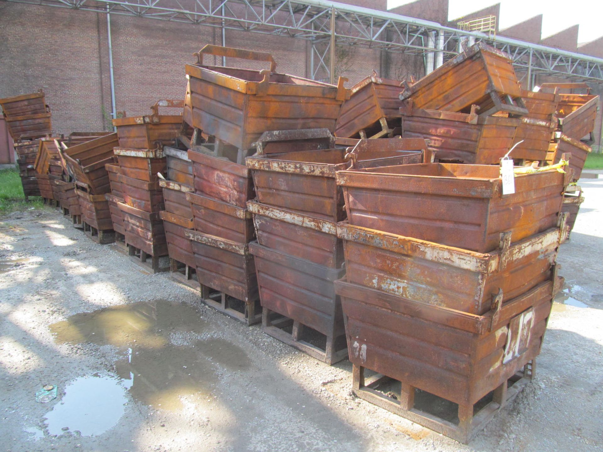 (35) Assorted Steel Totes