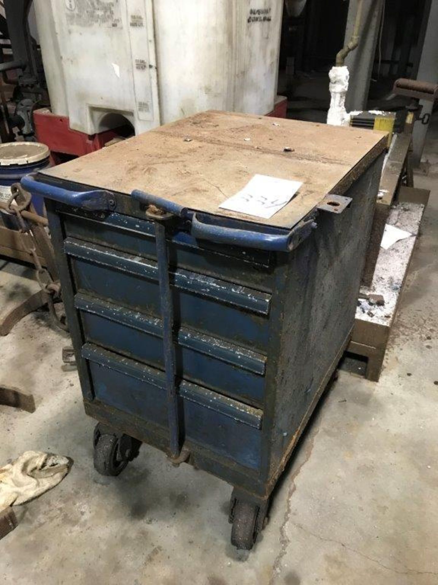 Mobile 6-Drawer Tool Chest, 22" x 22" x 28" with Misc. Content (Loc. Air Cleaner Room)