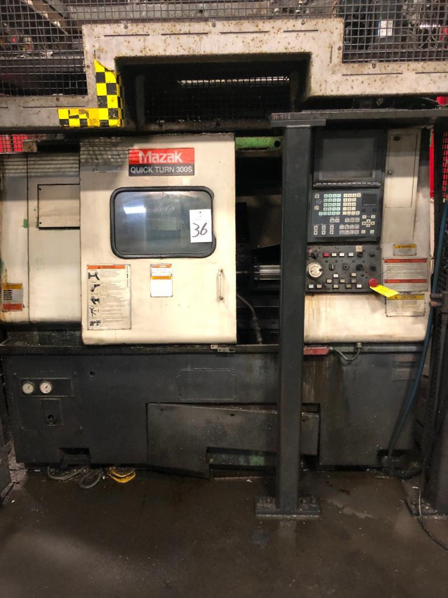 Mazak Quick Turn 300S CNC Chucker, S/N 145566 (New 2000), w/ Mazatrol CNC Control, Chip Conveyor (