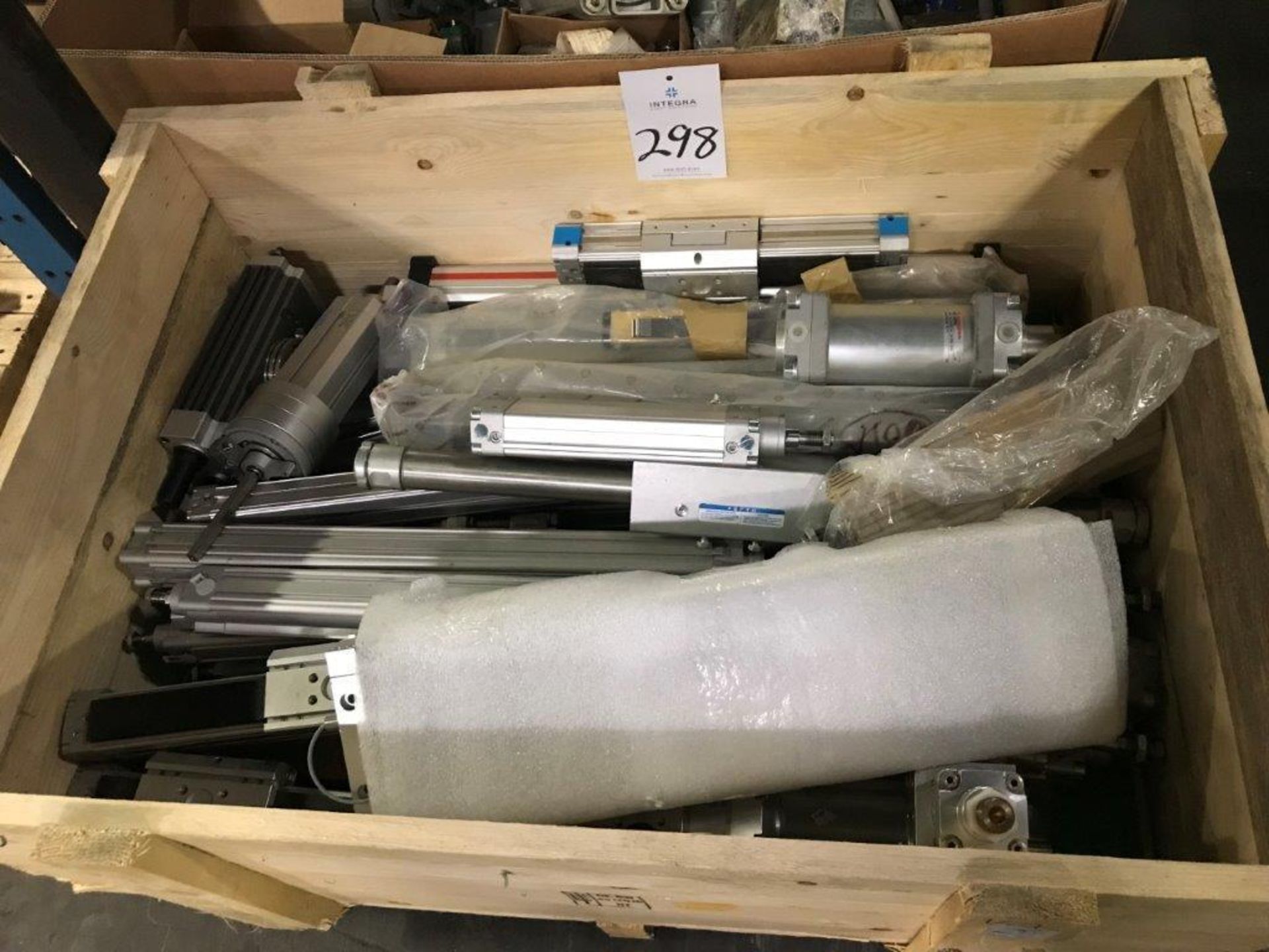Lot of Assorted Pneumatic Cylinders and Misc. (Spare Parts Area)