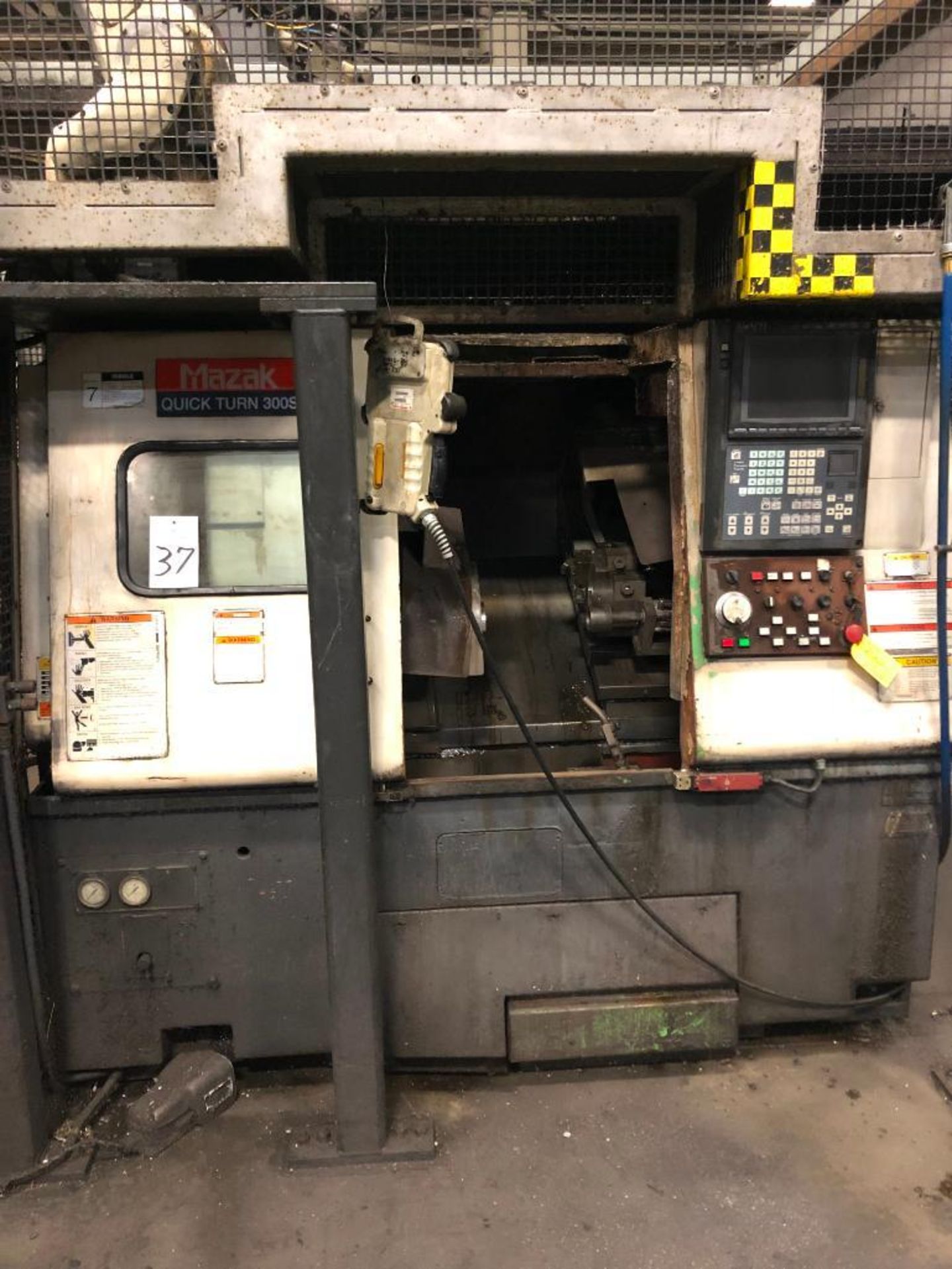 Mazak Quick Turn 300S CNC Chucker, S/N 145567 (New 2000), w/ Mazatrol CNC Control, Chip Conveyor (