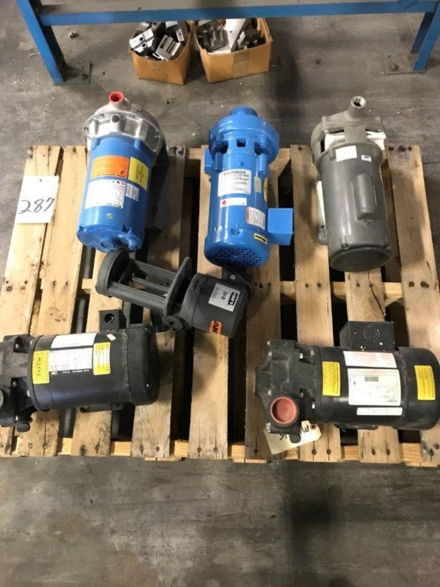 (6) Assorted Pumps (Spare Parts Area)