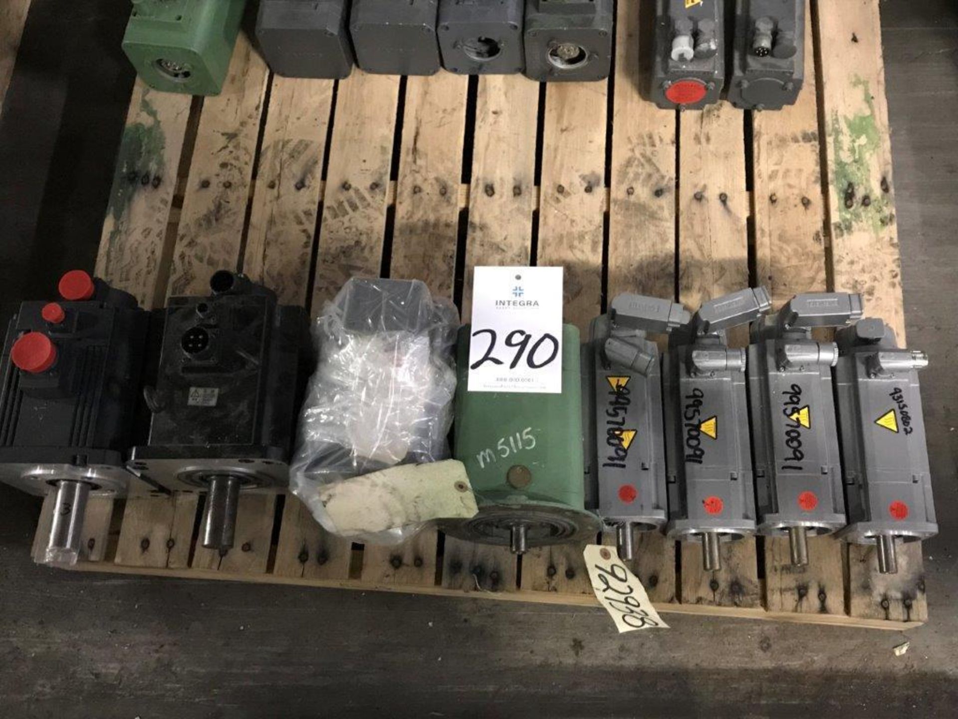 (8) Assorted Servo Motors (Spare Parts Area)