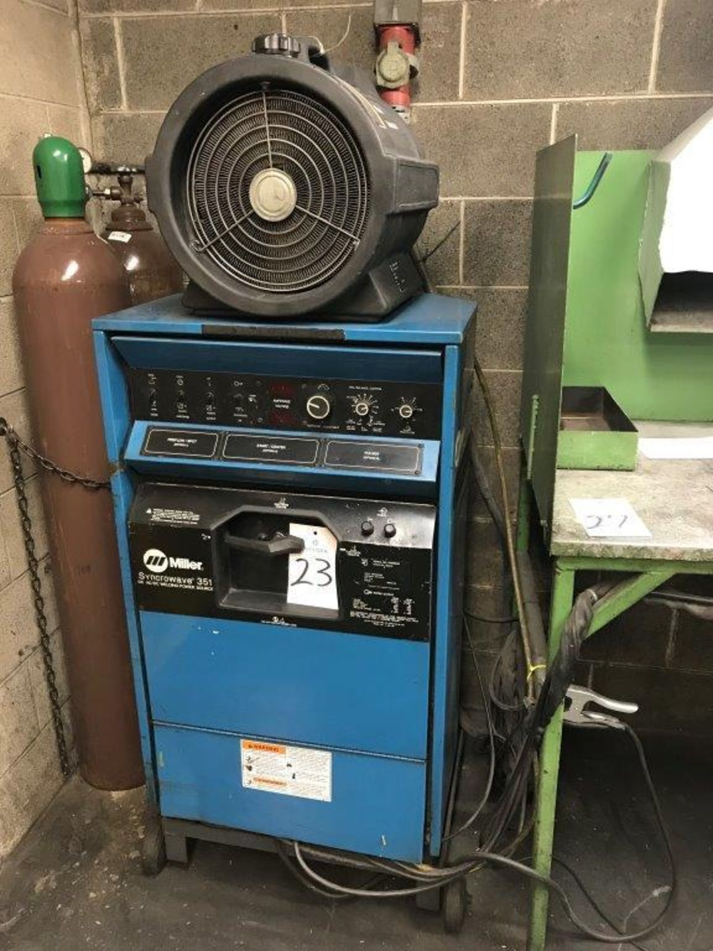 Miller Syncrowave 351 TIG Welder CC AC/DC Welding Power Source, S/N KH460636, with Miller Coolmate 4