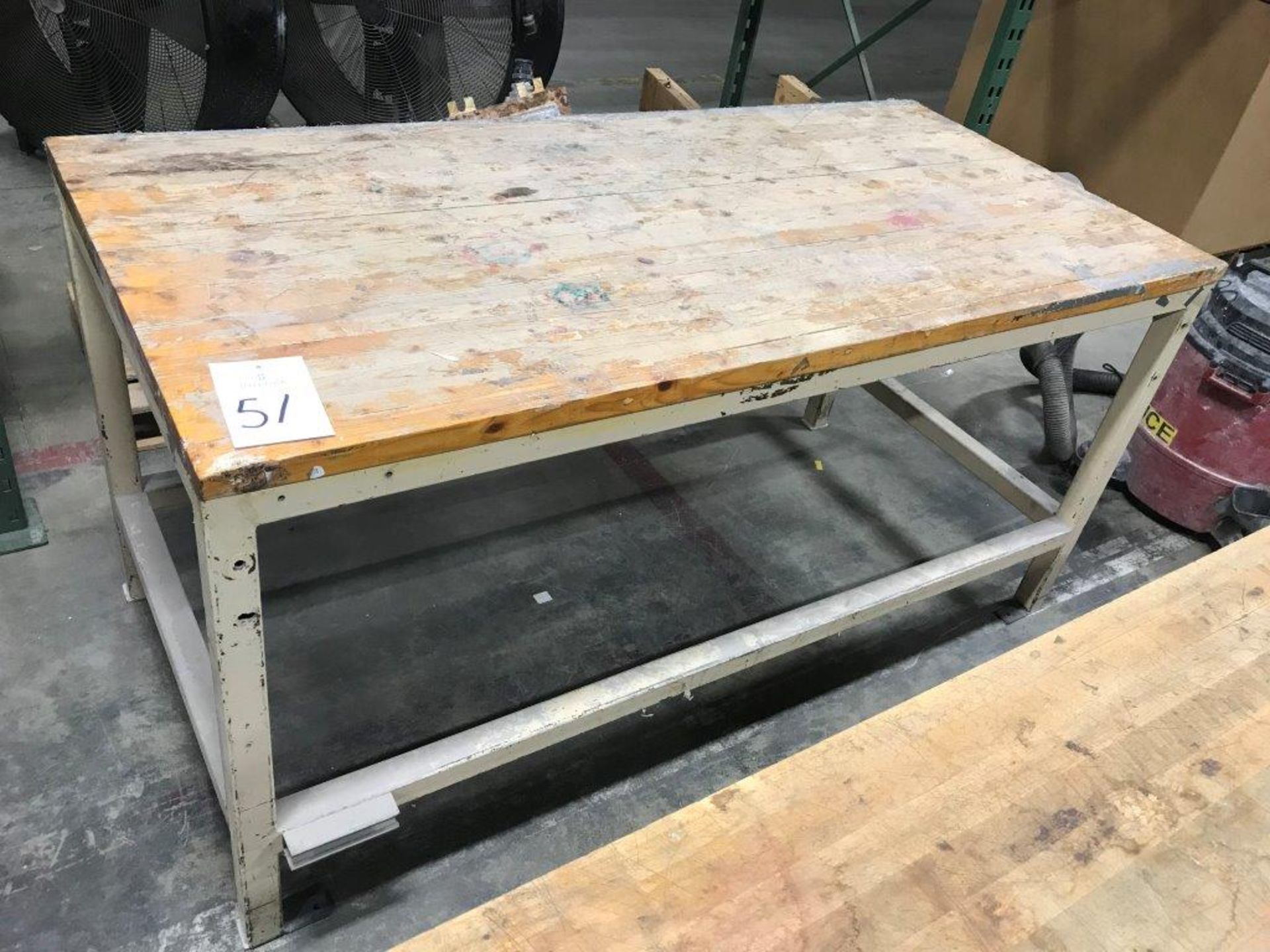 30" x 70" Wood Top Table