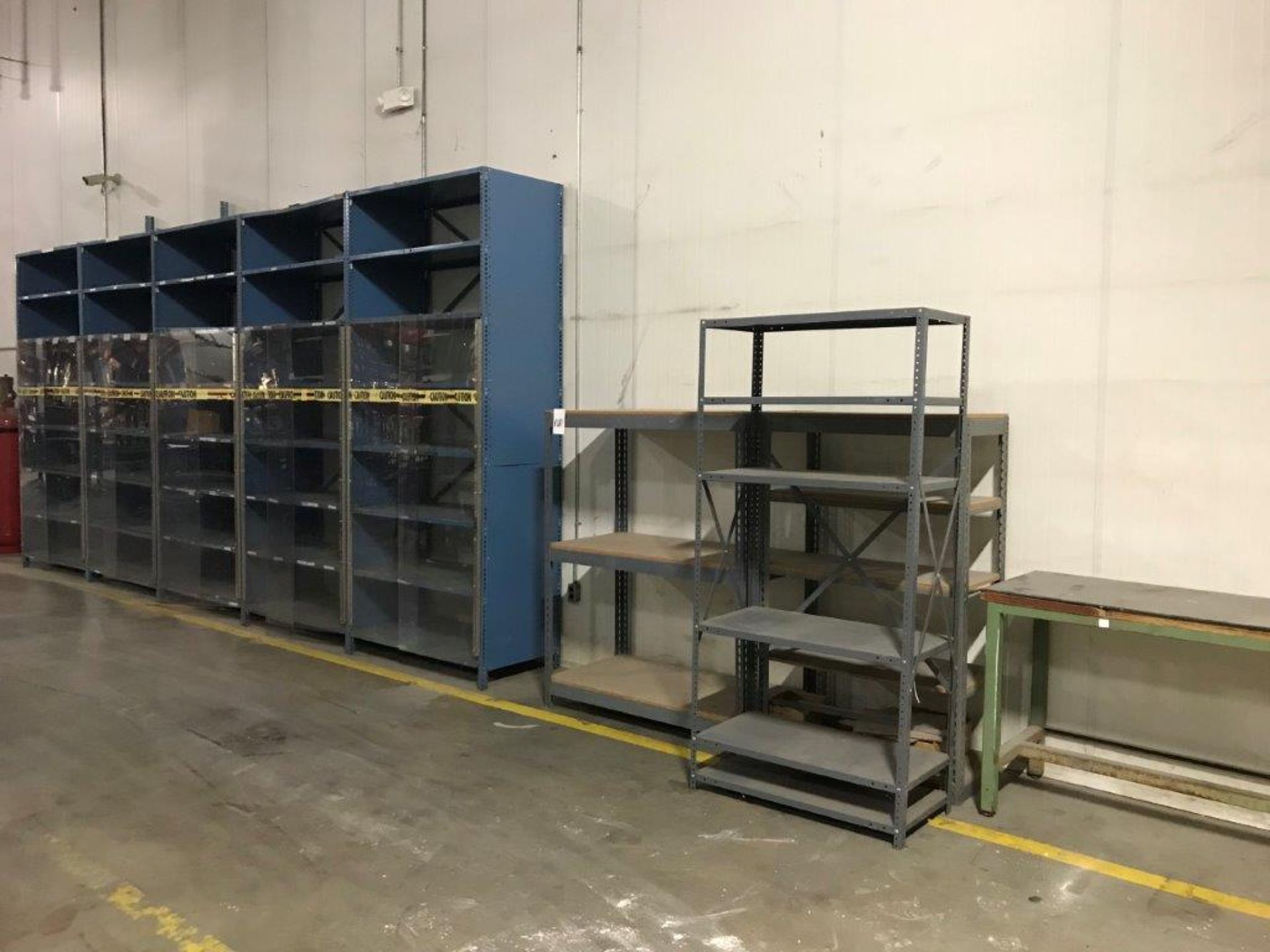 (8) Sections Assorted Steel Shelving