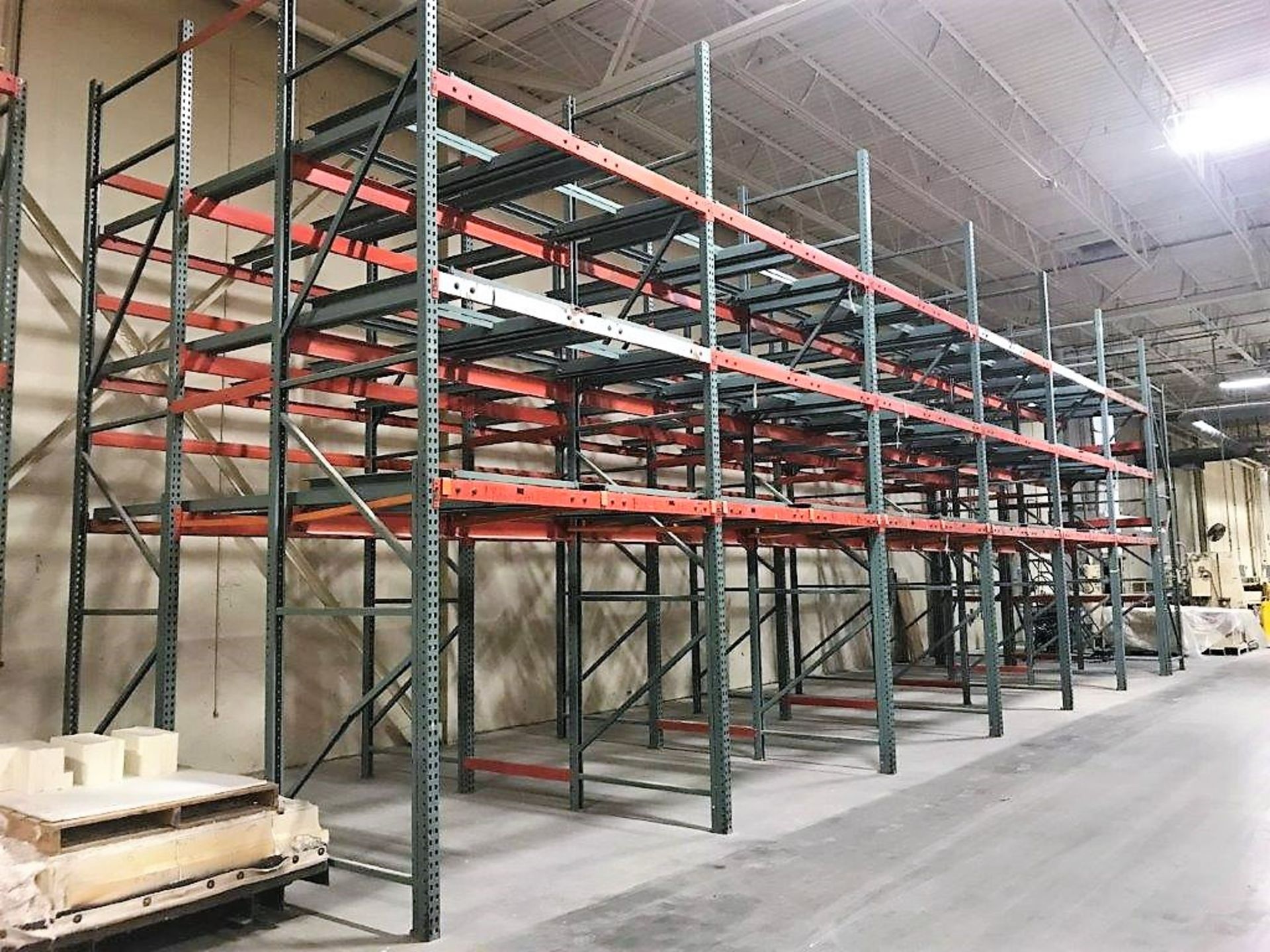 (6) Sections Gravity Feed Pallet Racking