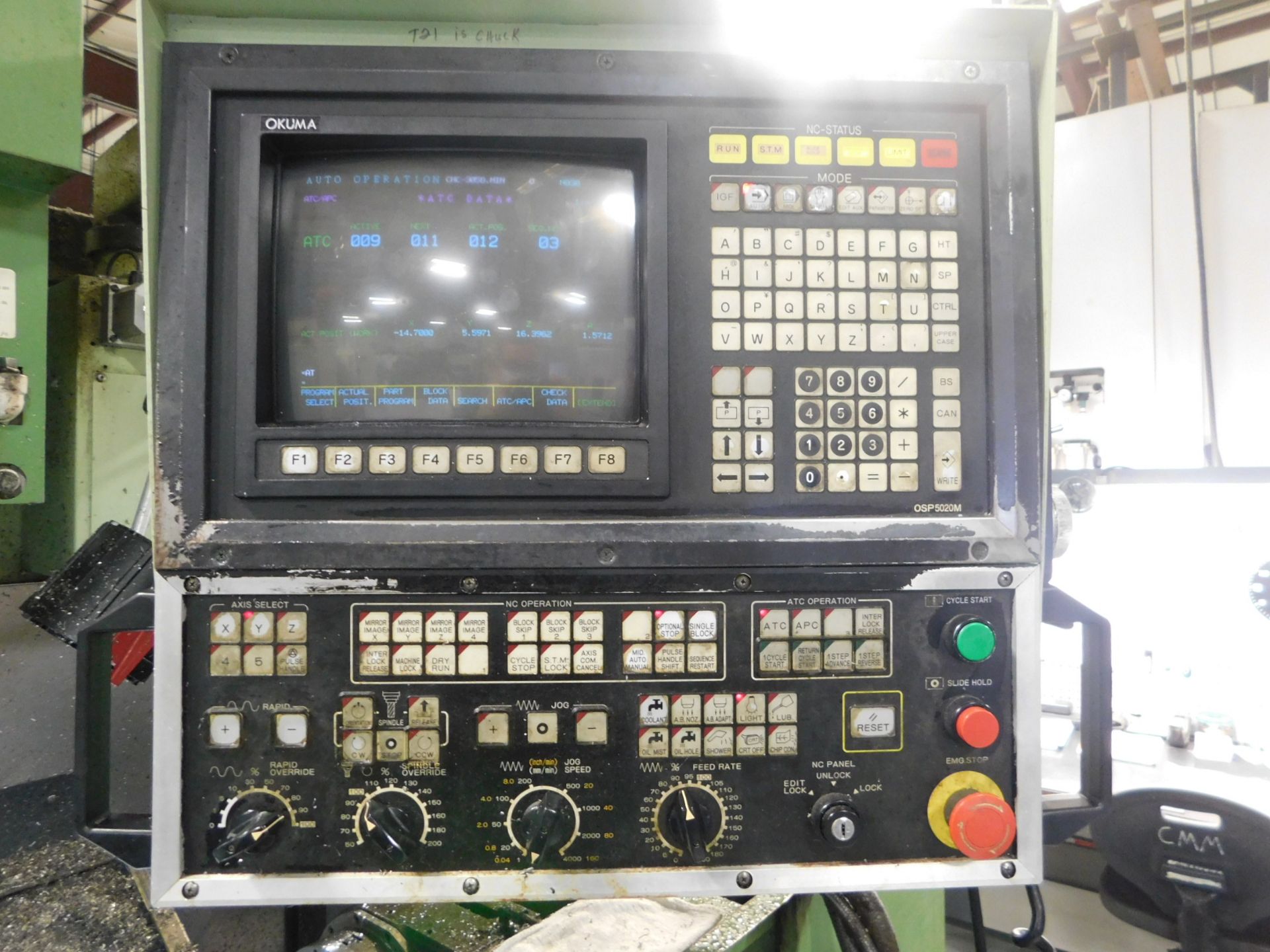 Okuma MC-4VAE 4-Axis CNC Vertical Machining Center, S/N 205.9445, 1990 - Image 8 of 8