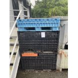 Lot of (9) Collapsible Plastic Totes