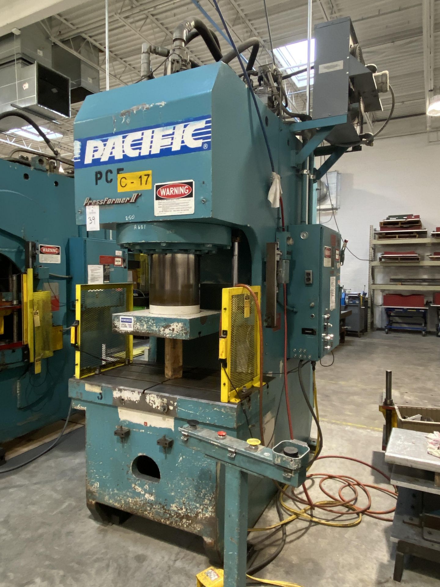 Pacific Pressformer PF250-II 250-Ton Hydraulic C-Frame Press, S/N A631