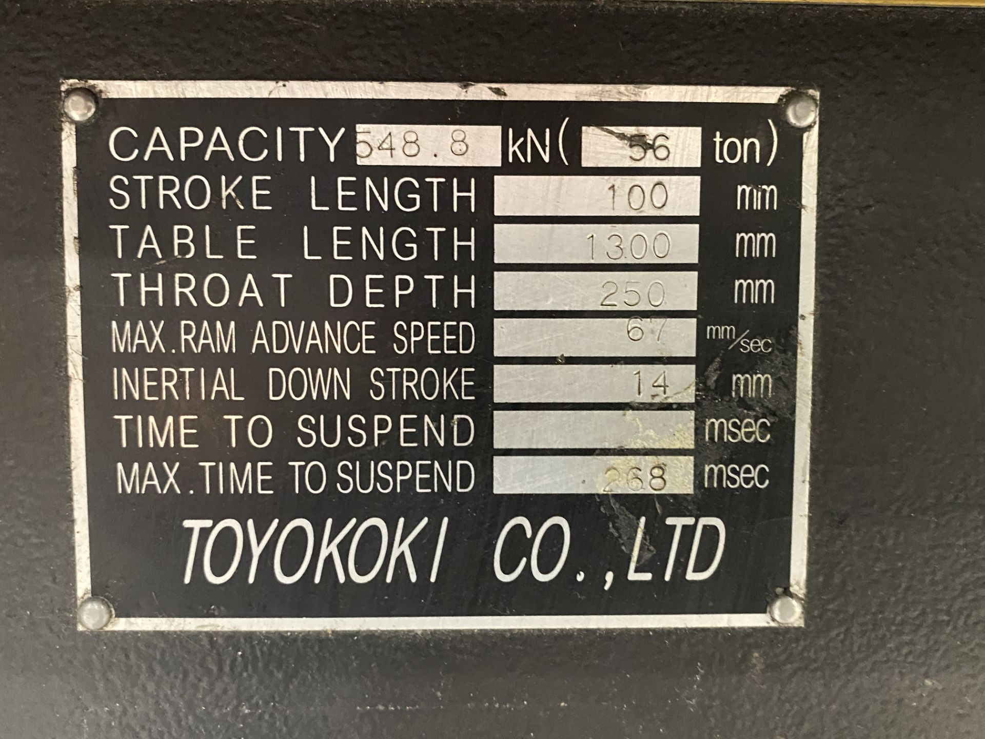 Toyokoki APB5613W 56-Ton x 51" Servo-Electric Press Brake, S/N 7002812 - Image 20 of 21