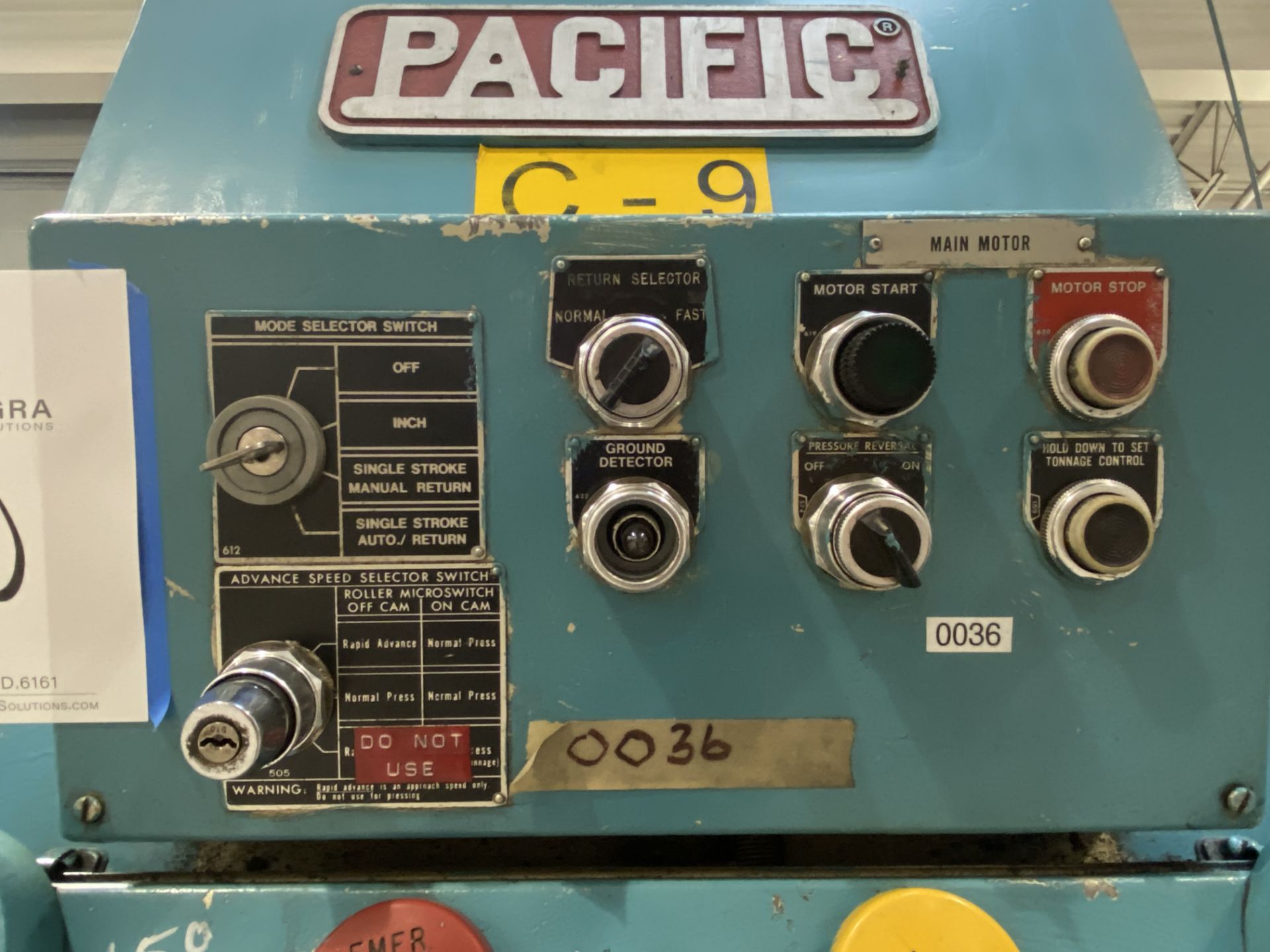 Pacific Pressformer PF150-II 150-Ton Hydraulic C-Frame Press, S/N 6842 - Image 3 of 15