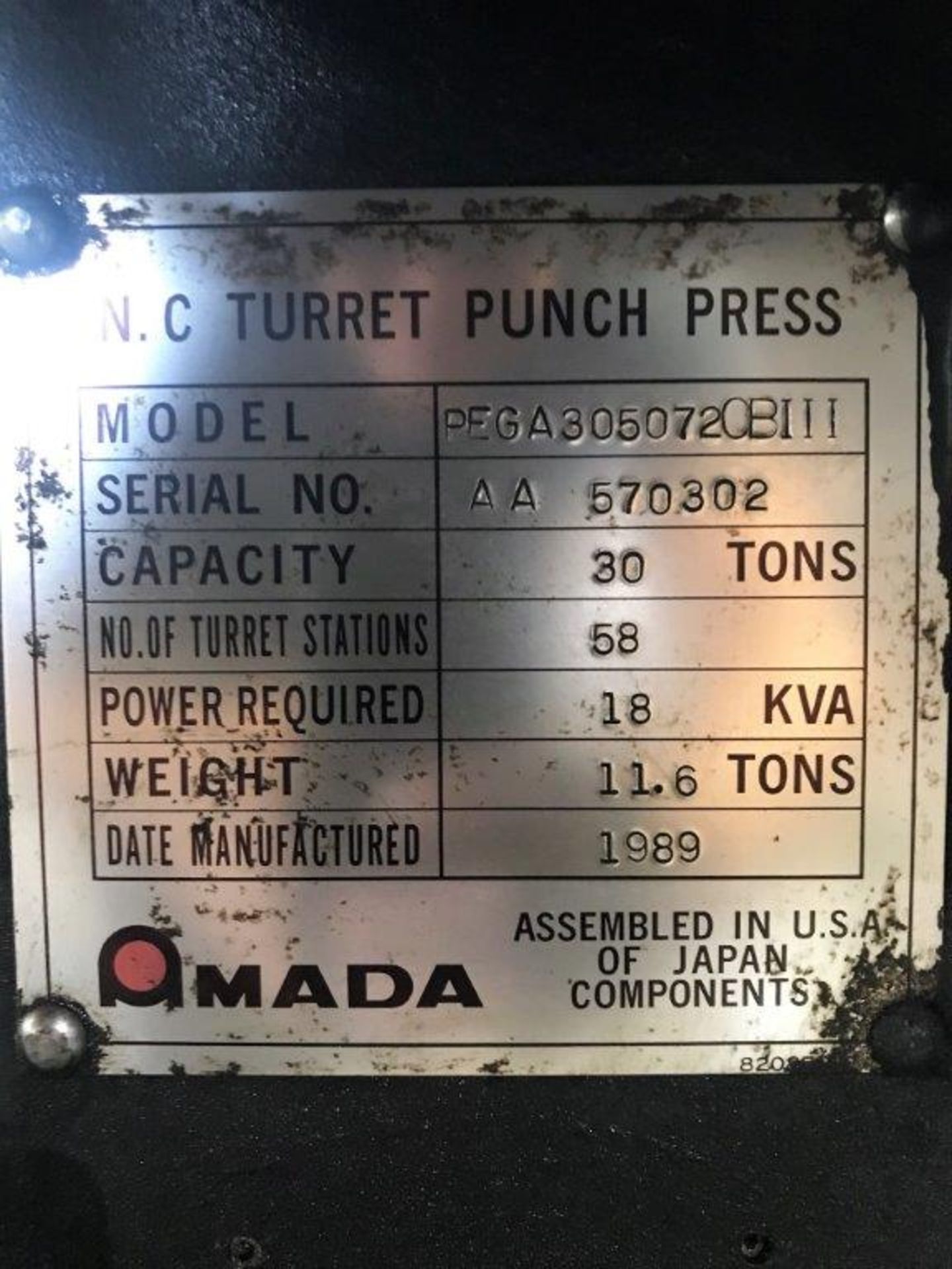 Amada Pega 357 CNC Turret Punch - Image 6 of 6