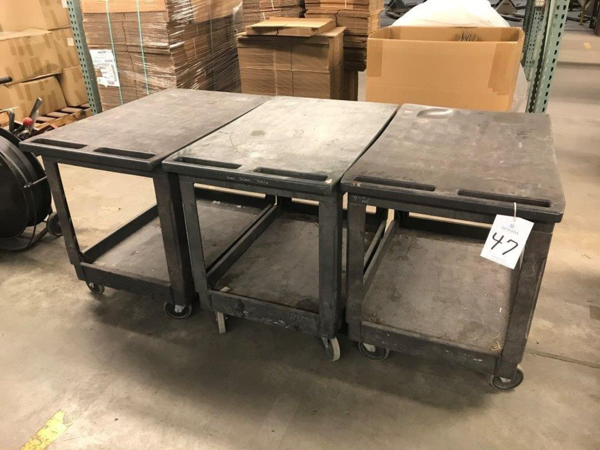 (3) Global Plastic Carts