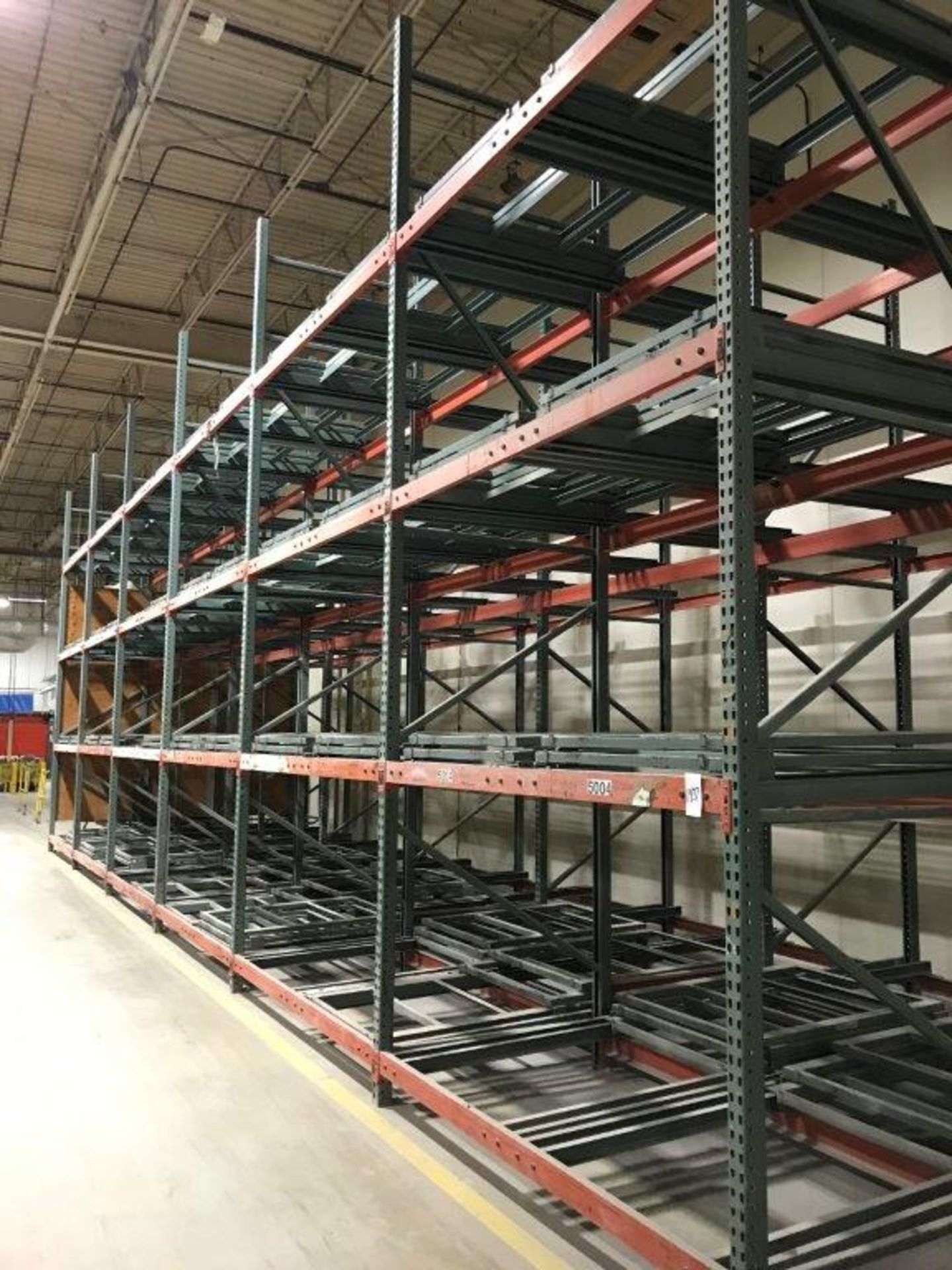 (6) Sections Gravity Feed Pallet Racking