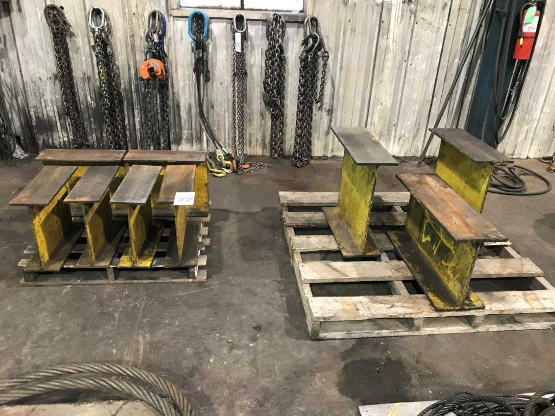(9) Steel Stands, Made From I-Beam