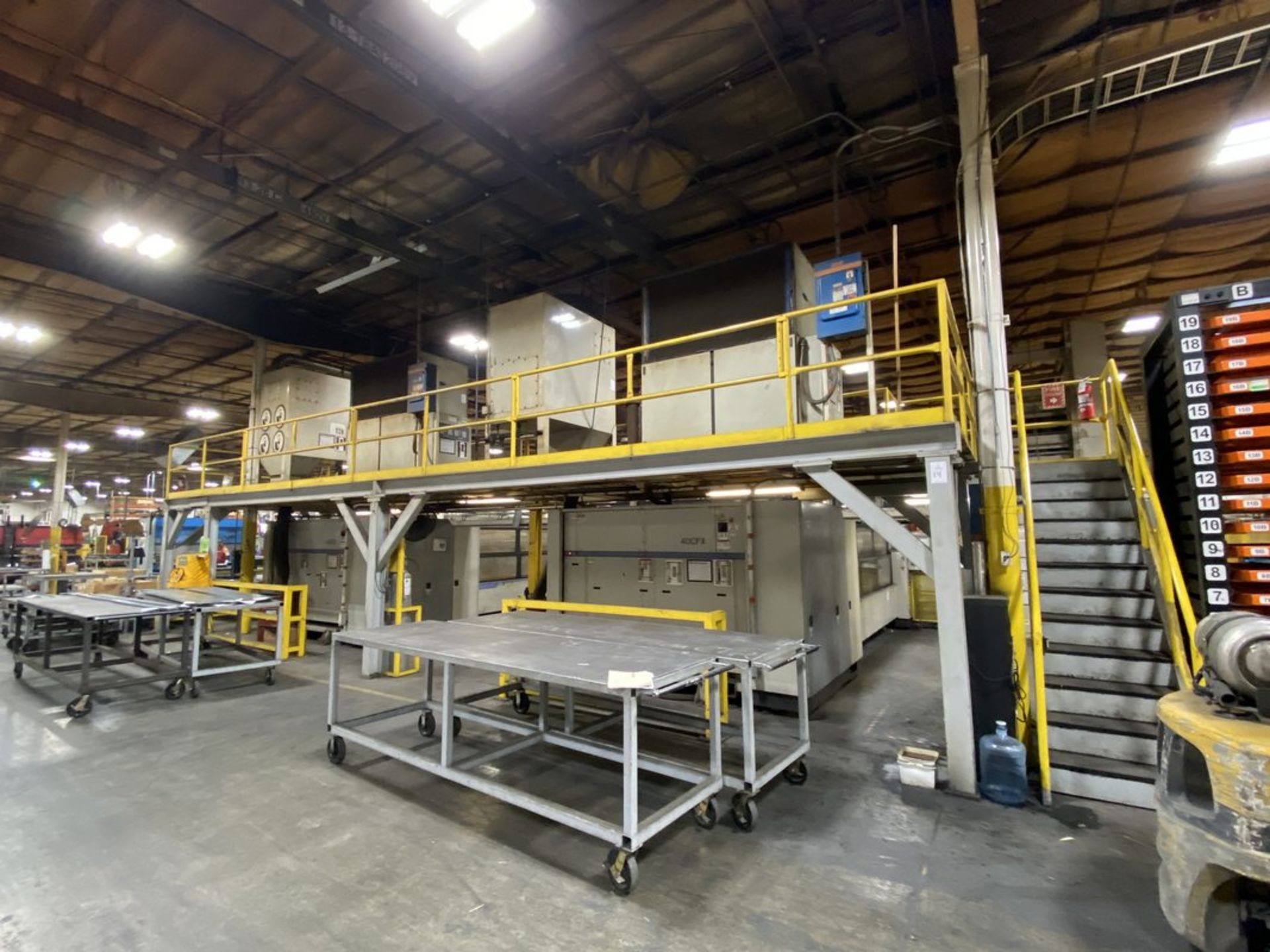 Machine Mezzanine, Approx. 10' x 43' with Guard Rails & Stairs - Image 4 of 4