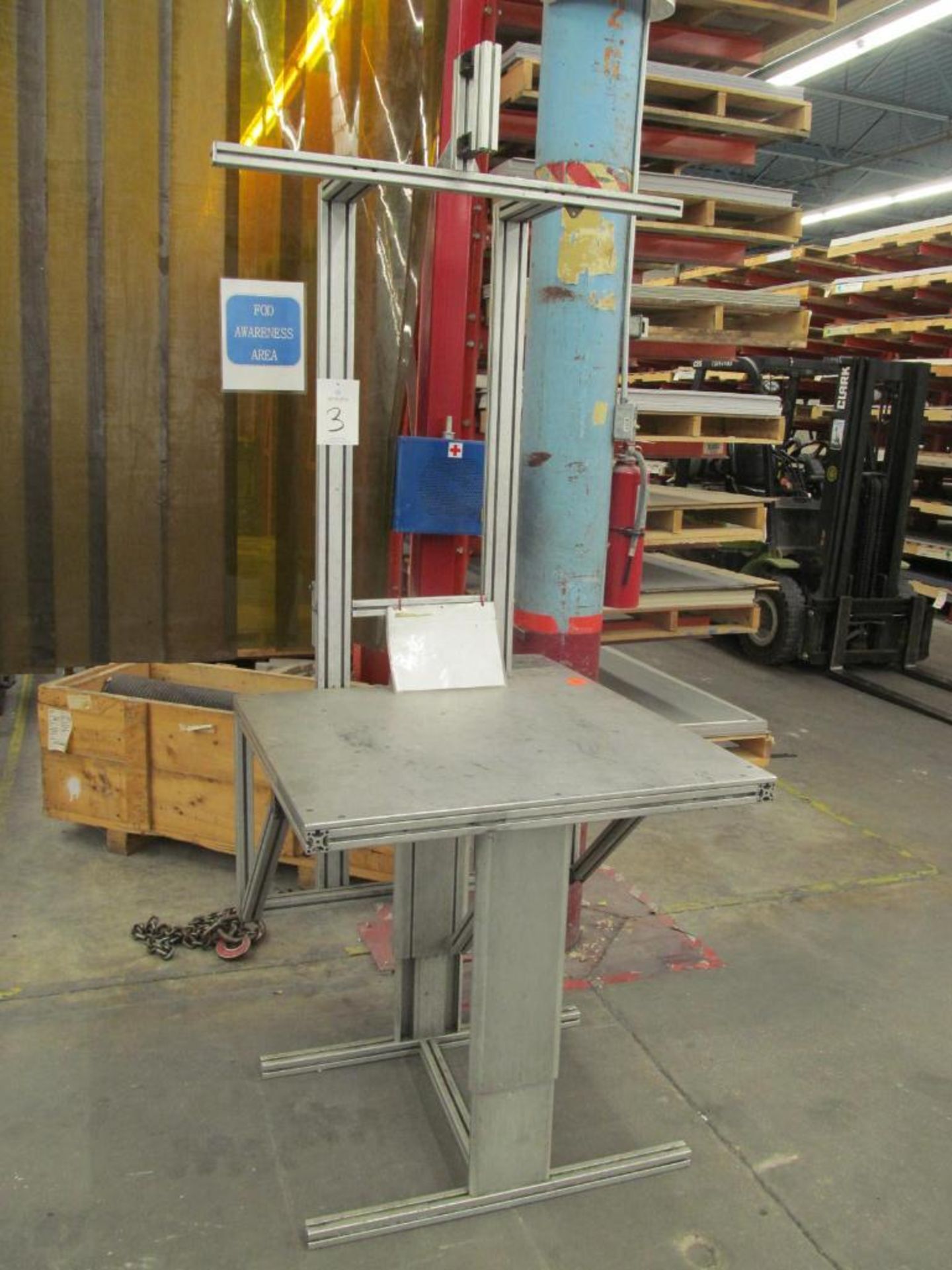 Custom Fabricated Aluminum Adjustable Height Work Bench