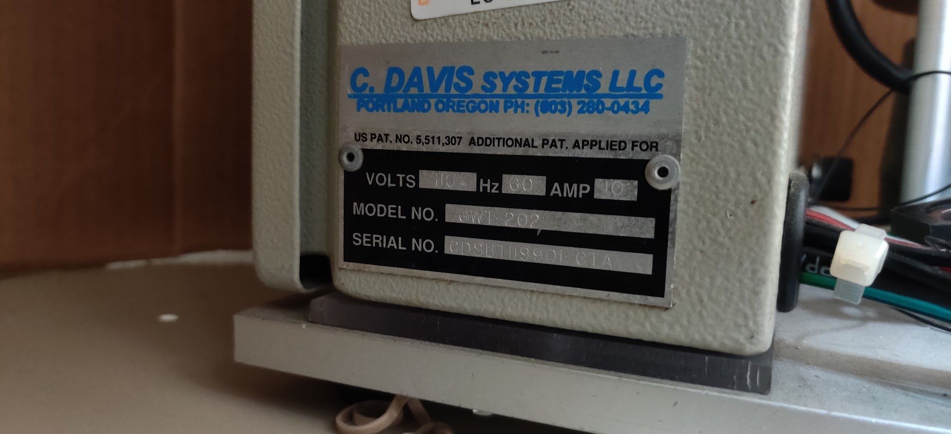 Lot of (2) C. Davis Systems GWT-202 Crimpers (Non-Operable, Parts Only) - Image 2 of 3