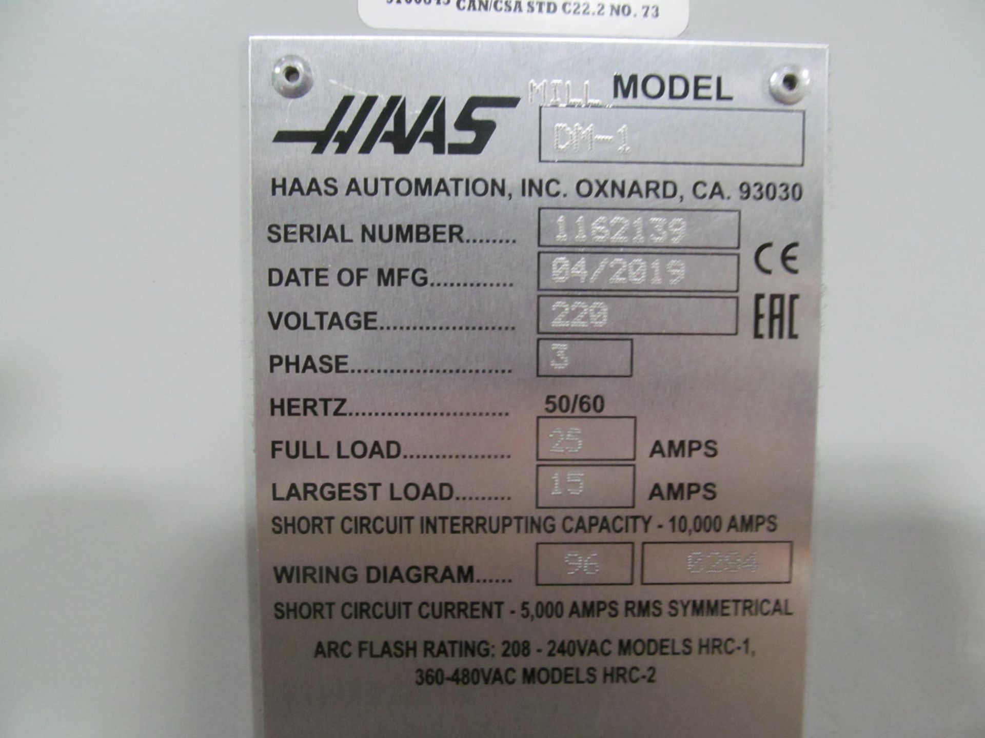 Haas DM-1 High-Performance CNC Drill/Mill Center - Image 8 of 8
