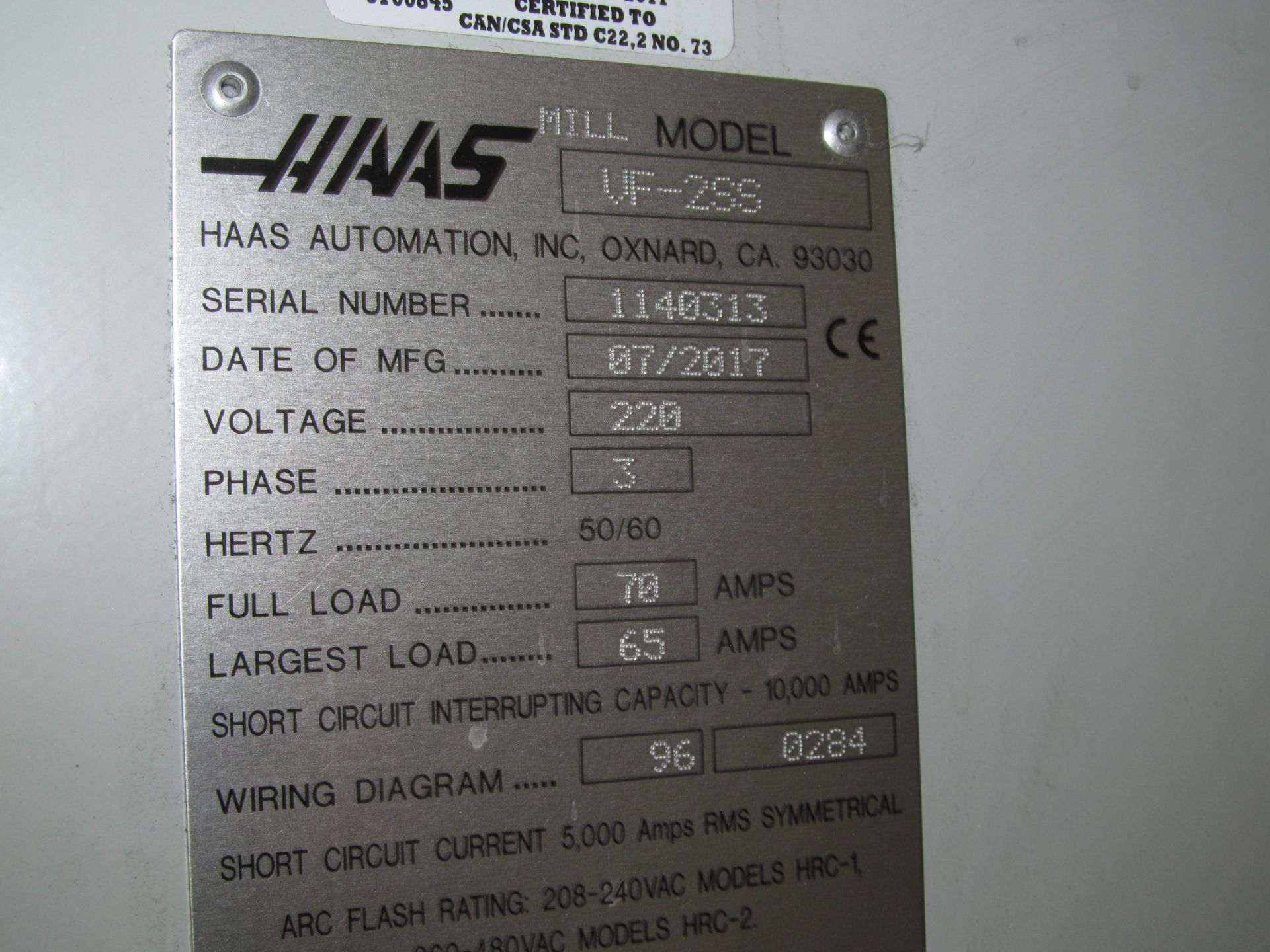 Haas VF-2SS CNC Vertical Machining Center - Image 9 of 9