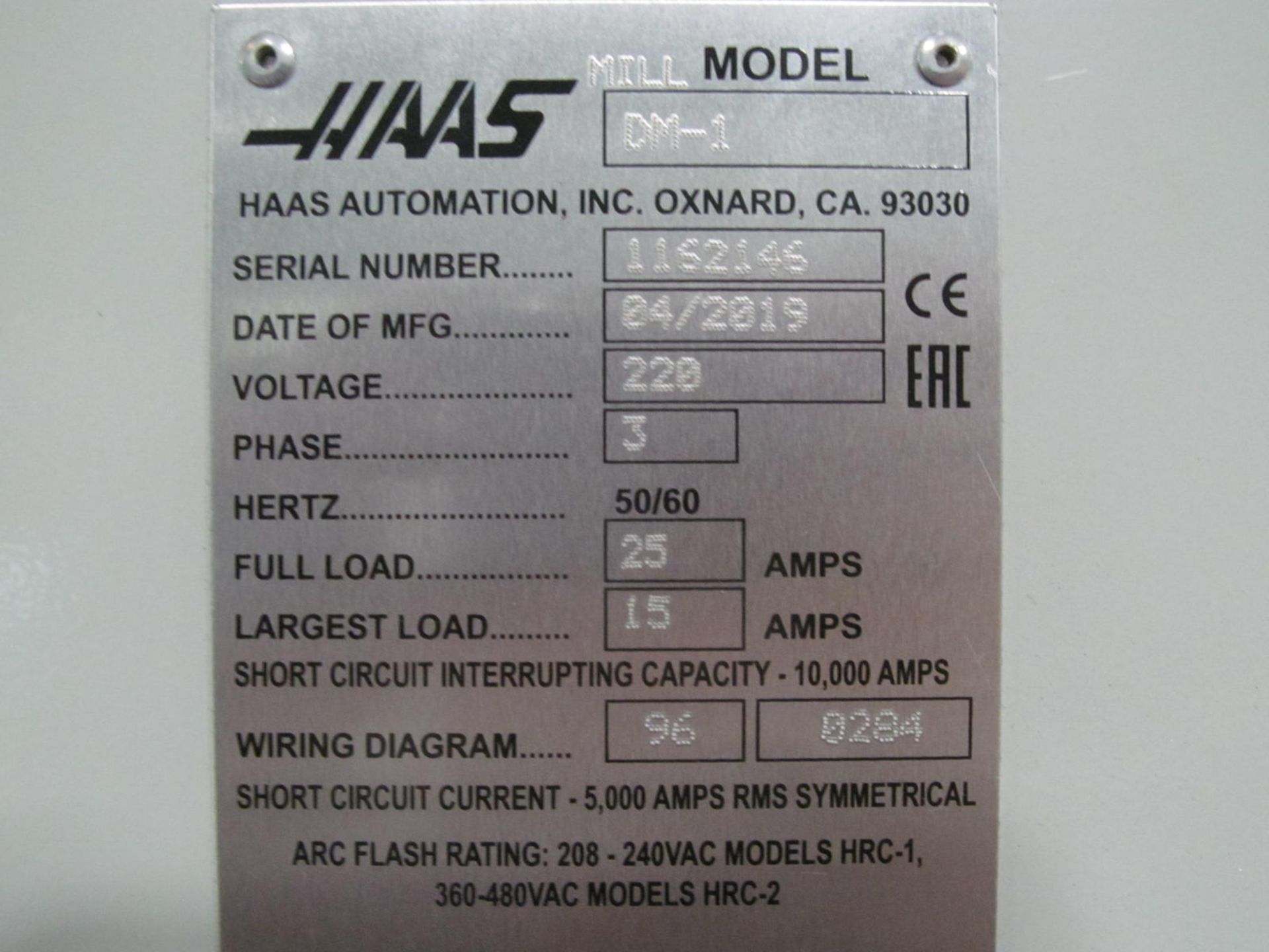 Haas DM-1 High-Performance CNC Drill/Mill Center - Image 7 of 7