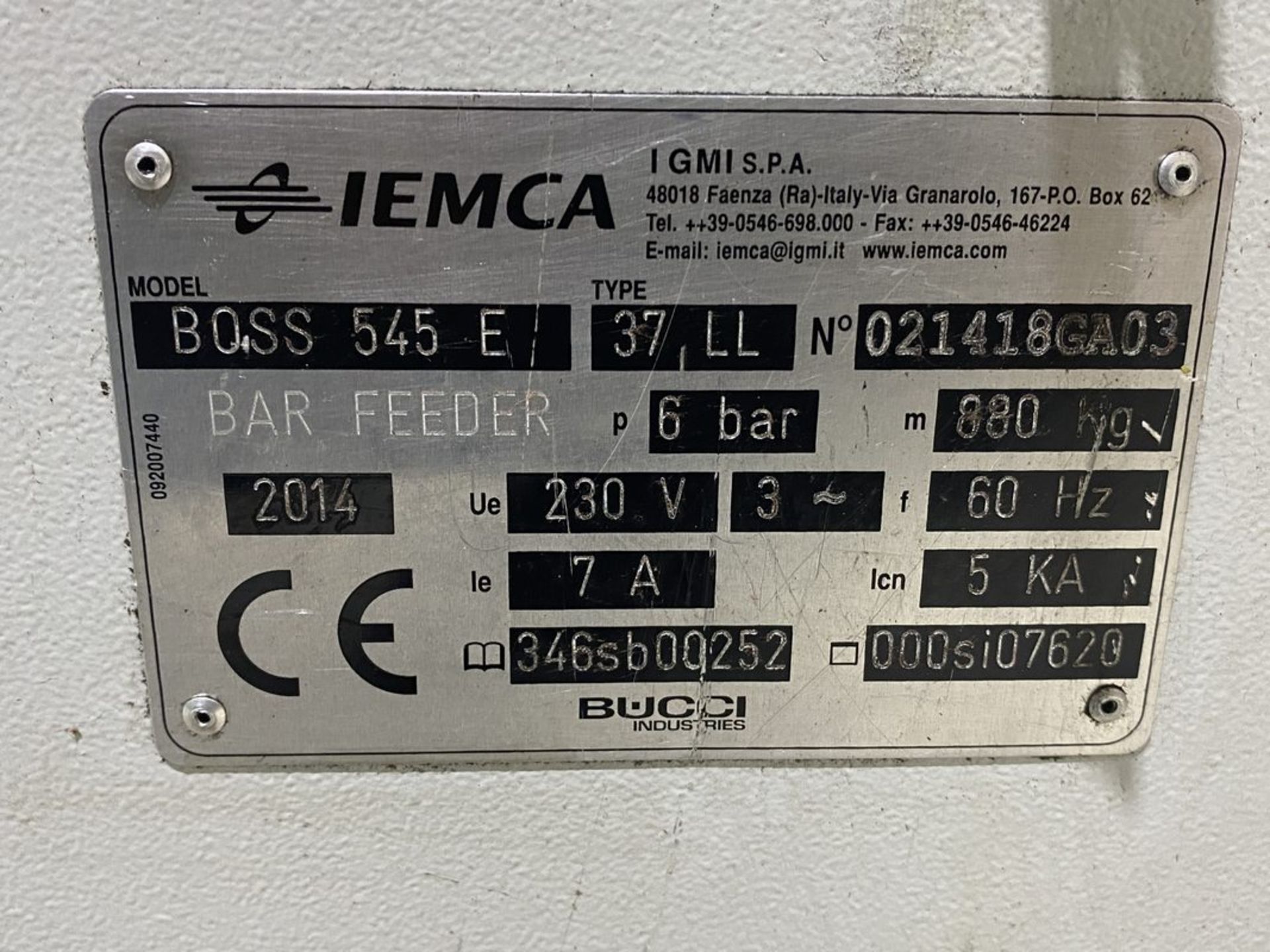 Iemca Boss 545E 12' Automatic Bar Feed - Image 8 of 8