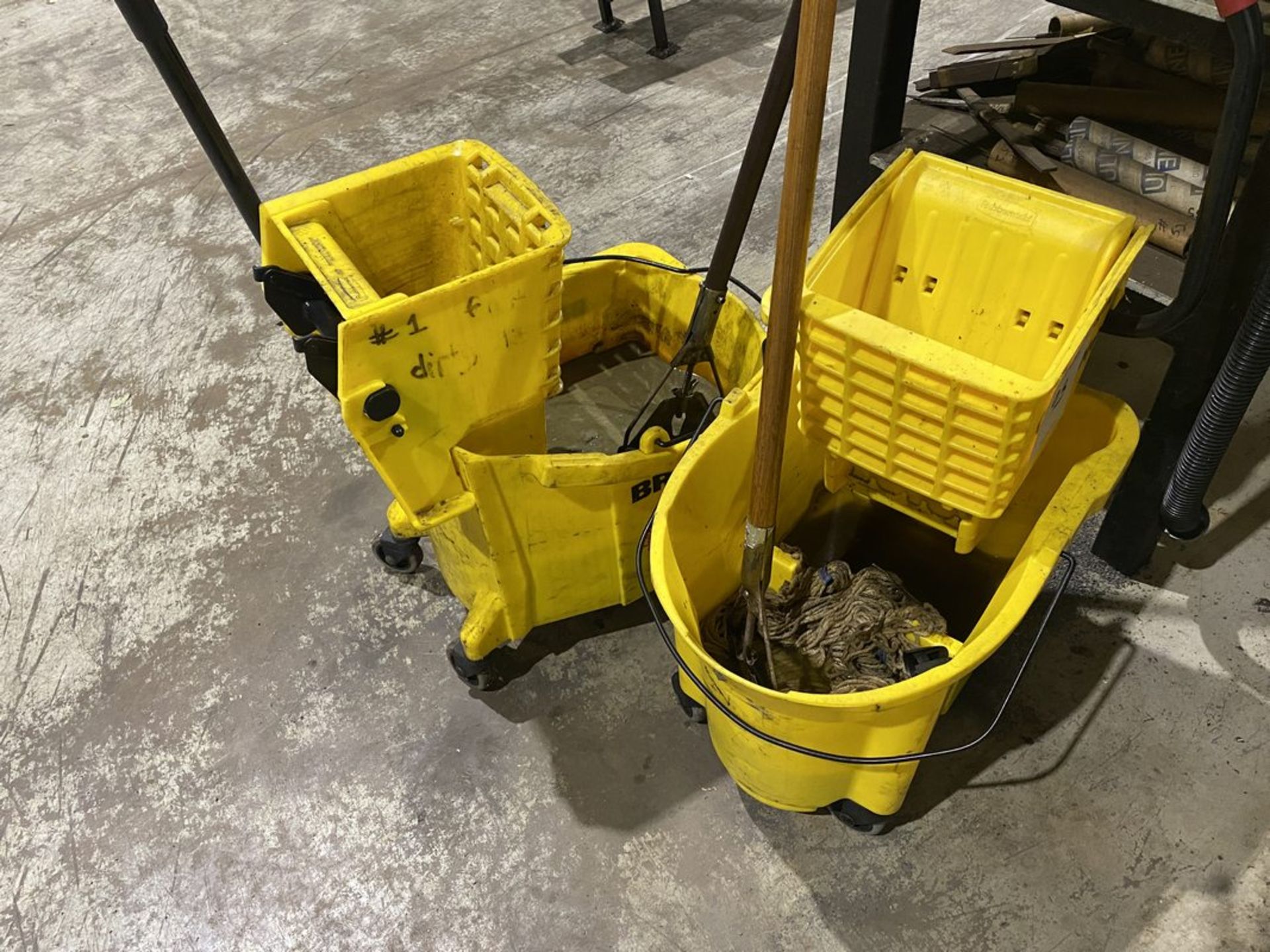 Lot of (2) Plastic Mop Buckets - Image 2 of 2