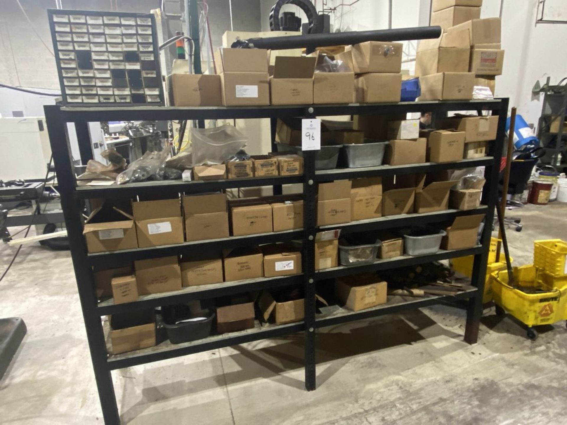 5-Shelf Medium Duty Steel Rack with Misc. Contents