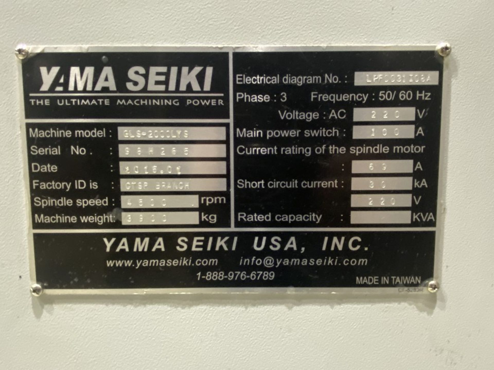 Yama Seiki GLS-2000LYS CNC Turning Center - Image 20 of 20