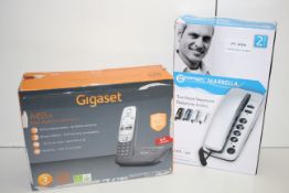 2X ASSORTED BOXED PHONES BY GIGASET & GEEMARC (IMAGE DEPICTS STOCK)Condition ReportAppraisal