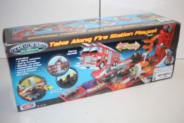 BOXED TRANSFORMING PLAYSET TAKE ALONG FIRESTATION PLAYSET Condition ReportAppraisal Available on