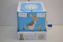 BOXED PETER RABBIT MUSICAL JACK IN THE BOXCondition ReportAppraisal Available on Request- All