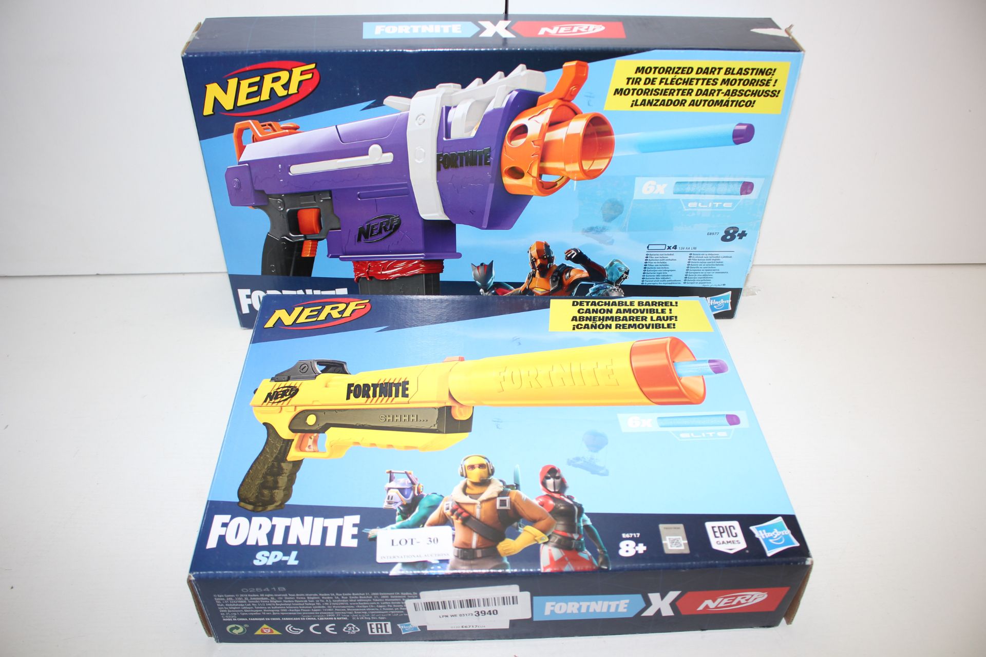 2X BOXED NERF FORTNITE GUNS COMBINED RRP £62.00Condition ReportAppraisal Available on Request- All